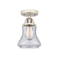 Nouveau Semi-Flush Mount Brushed Satin Nickel