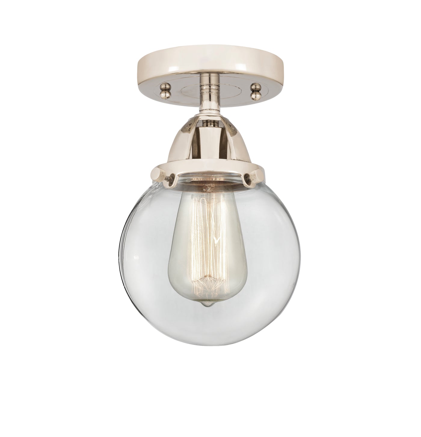 Nouveau Semi-Flush Mount Brushed Satin Nickel