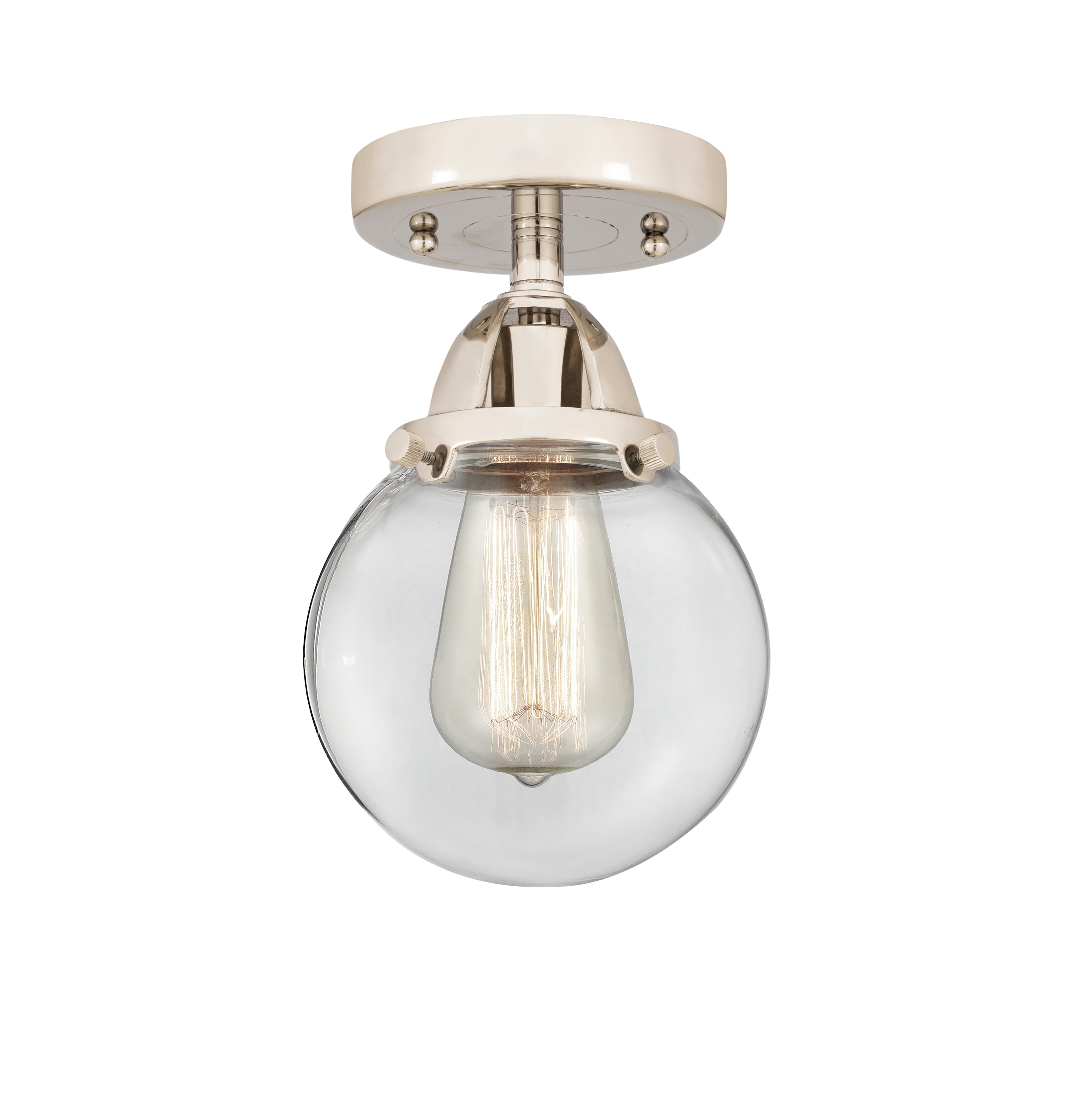 Nouveau Semi-Flush Mount Brushed Satin Nickel