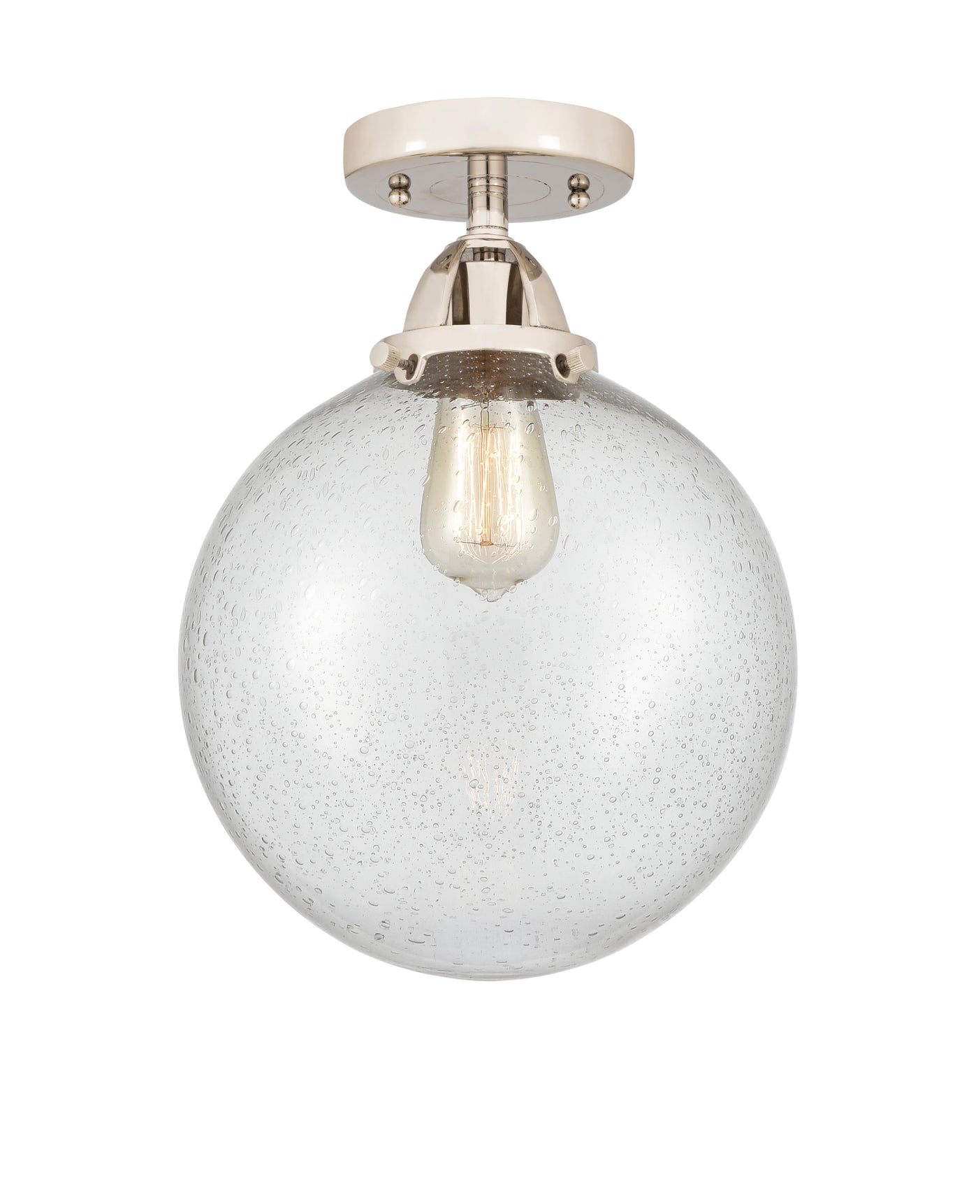 Nouveau Semi-Flush Mount Brushed Satin Nickel
