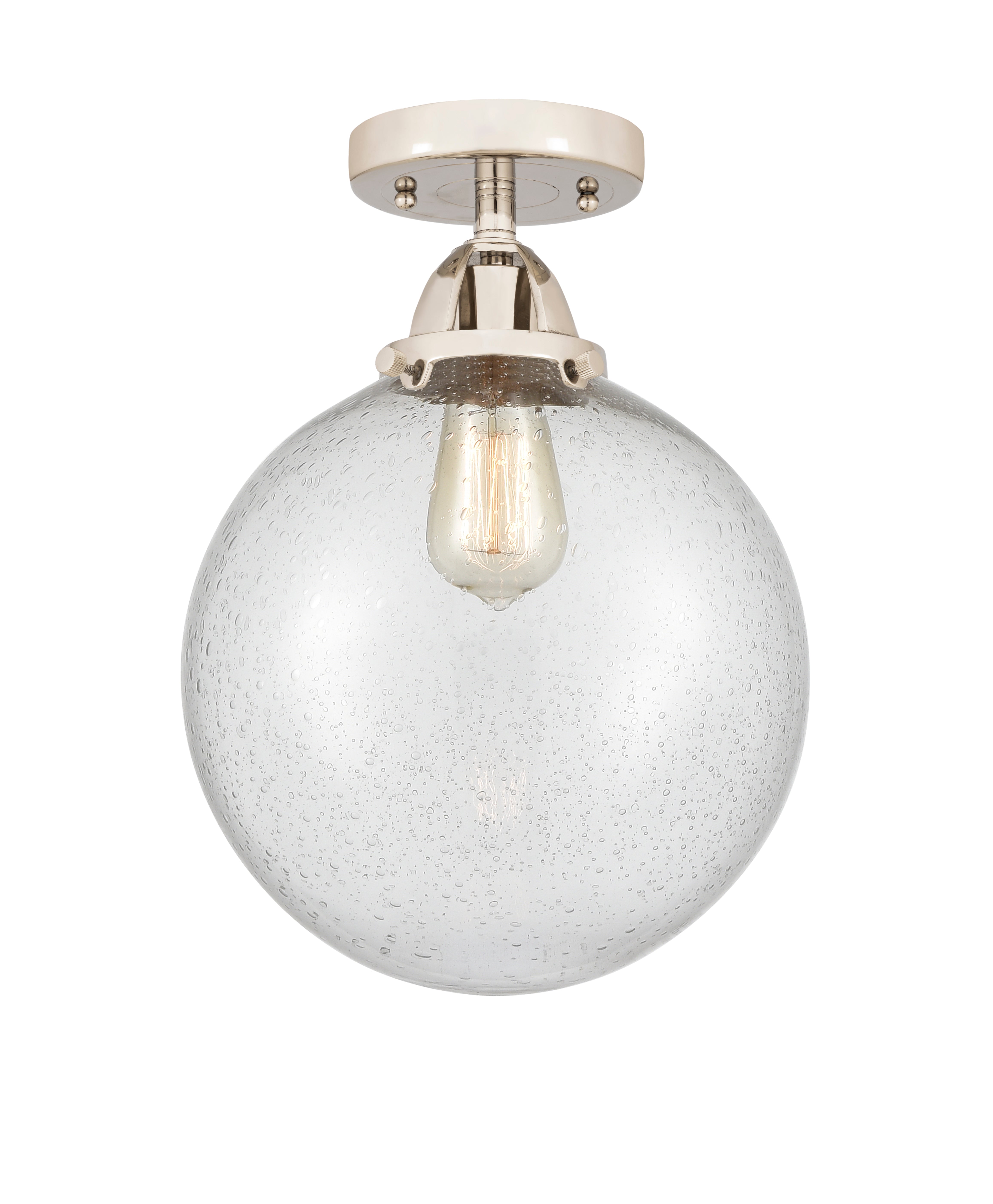 Nouveau Semi-Flush Mount Brushed Satin Nickel