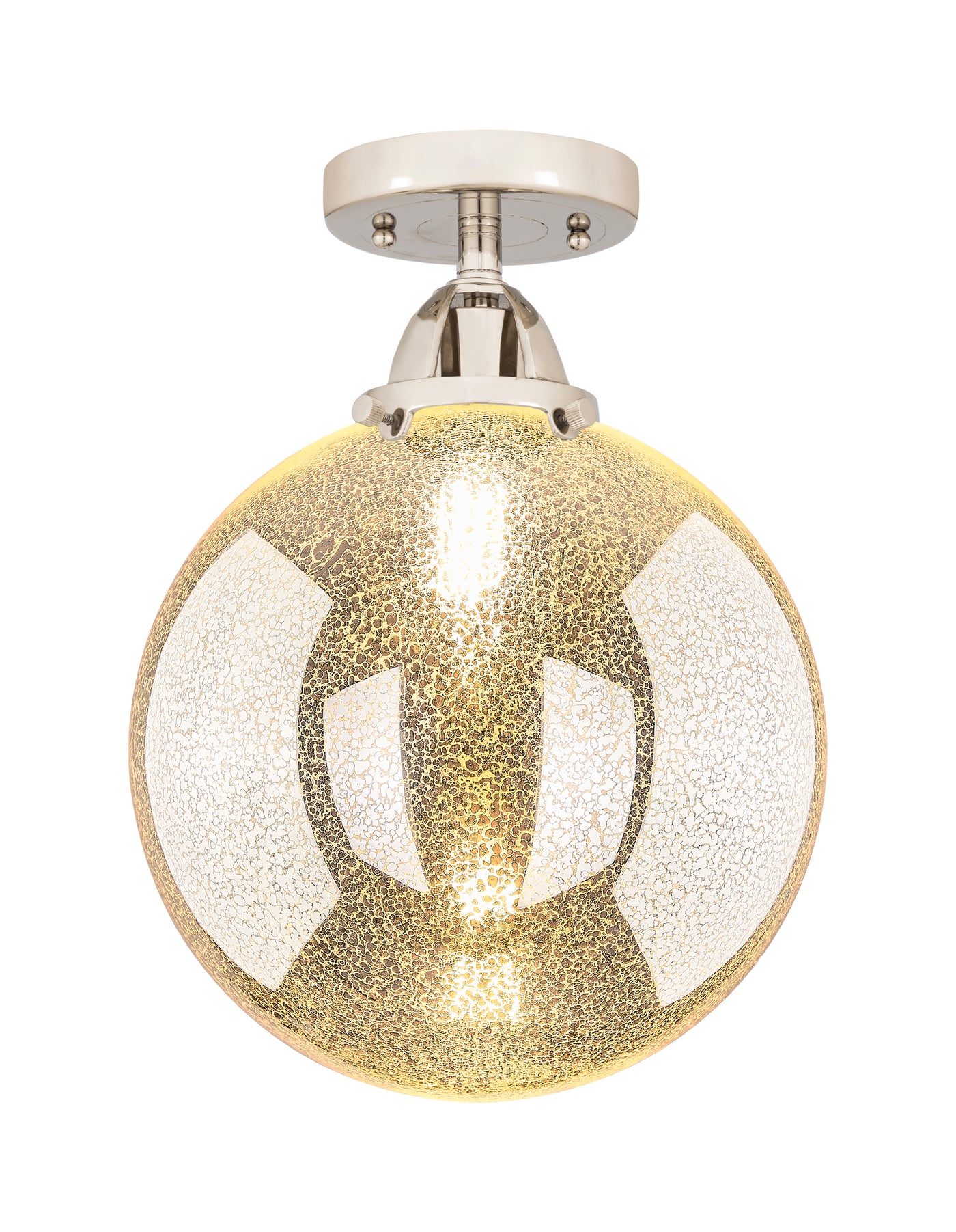 Nouveau Semi-Flush Mount Brushed Satin Nickel