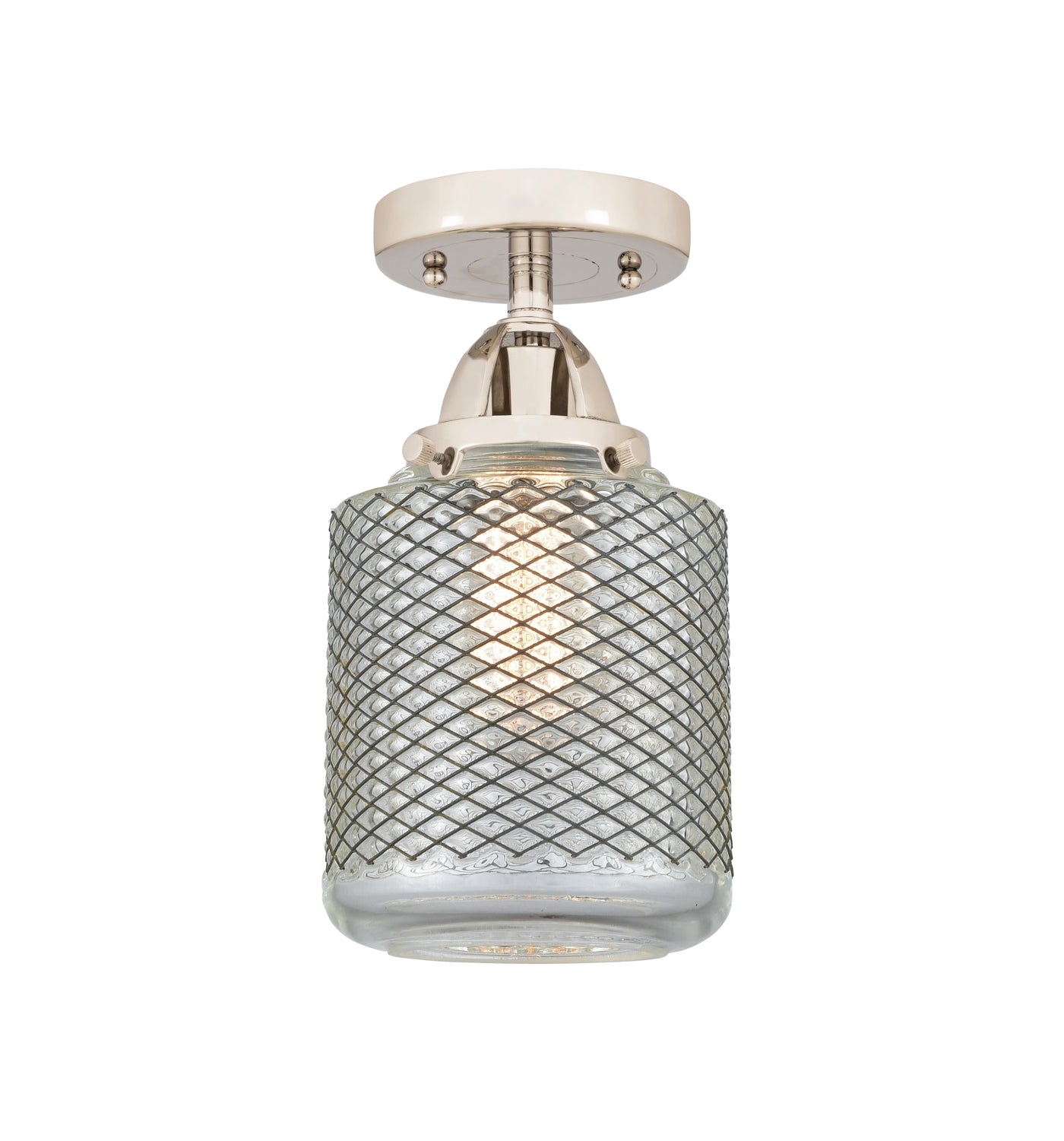 Nouveau Semi-Flush Mount 2 Light Nickel