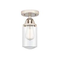 Nouveau Semi-Flush Mount Brushed Satin Nickel
