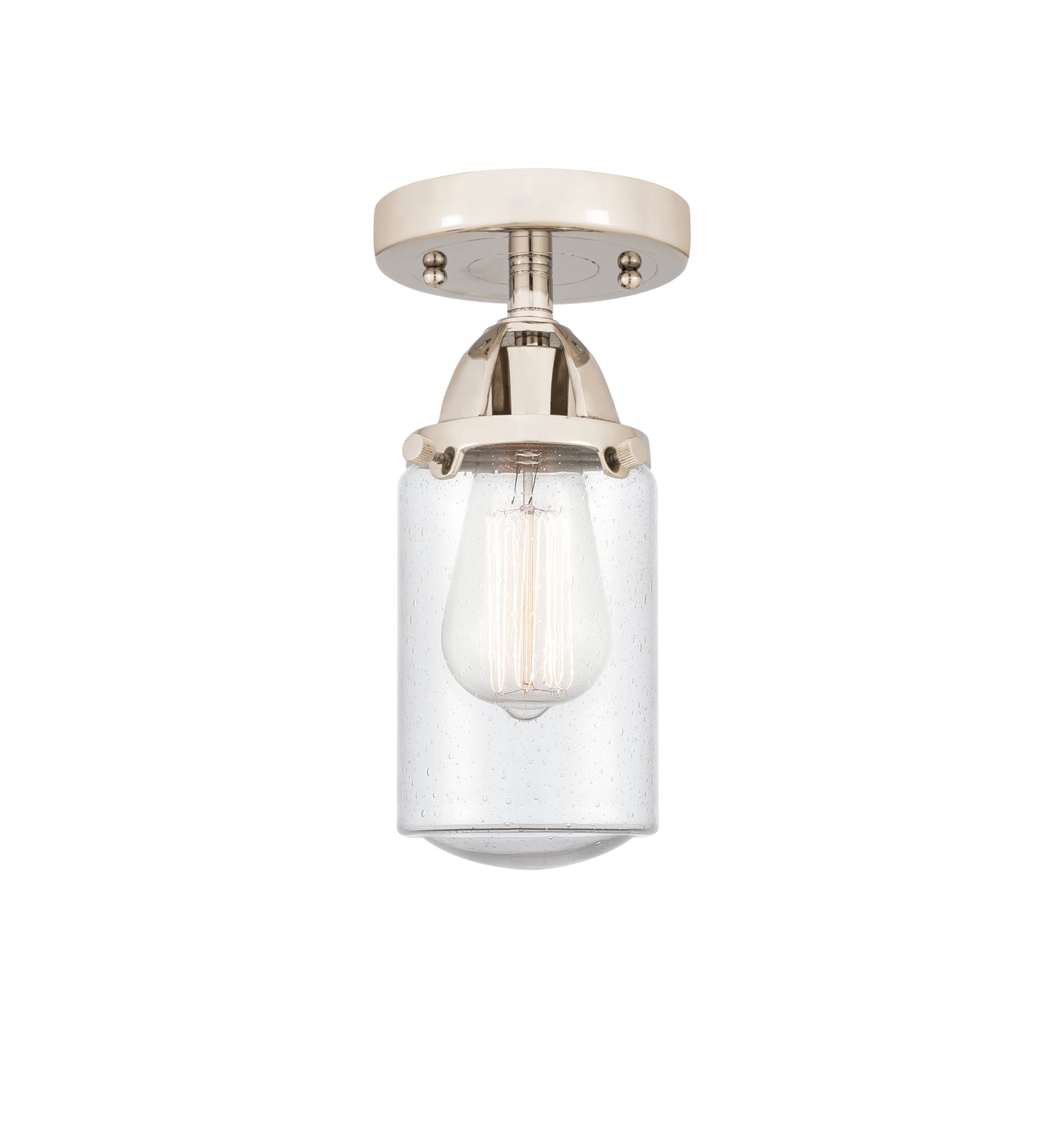 Nouveau Semi-Flush Mount Brushed Satin Nickel
