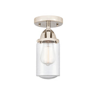 Nouveau Semi-Flush Mount Brushed Satin Nickel