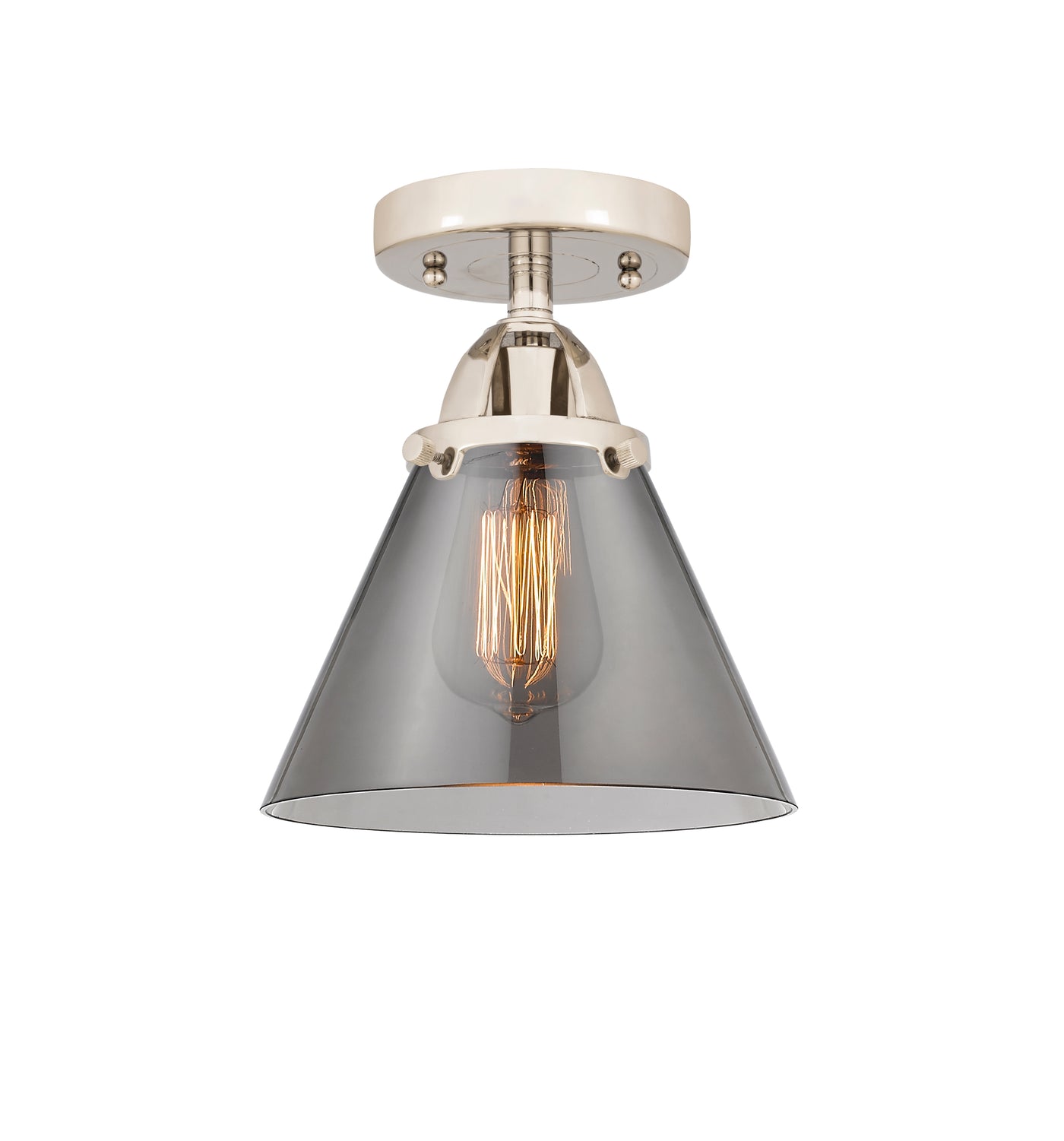 Nouveau Semi-Flush Brushed Satin Nickel