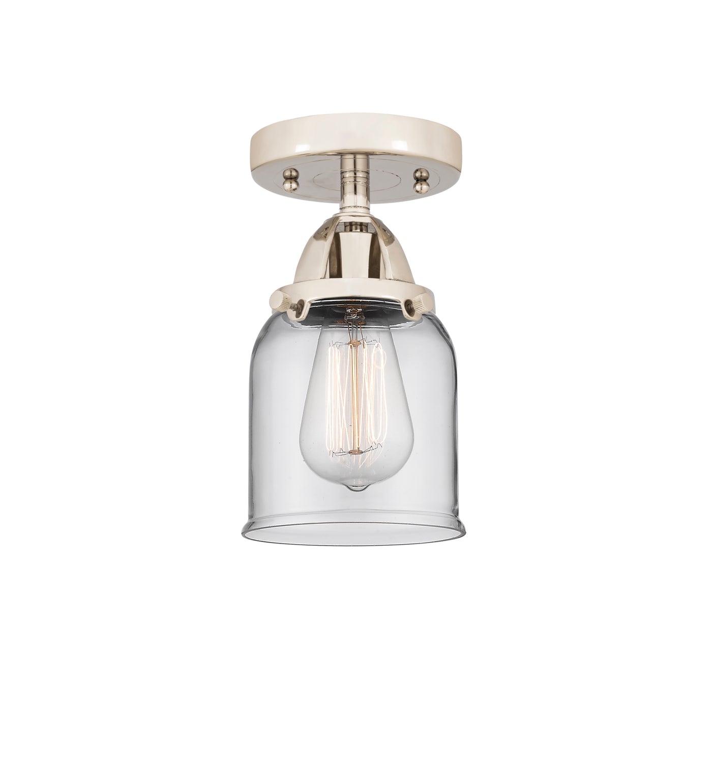 Nouveau Semi-Flush Mount Brushed Satin Nickel
