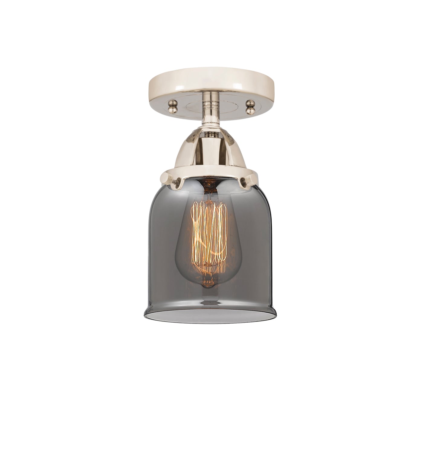 Nouveau Semi-Flush Mount Brushed Satin Nickel