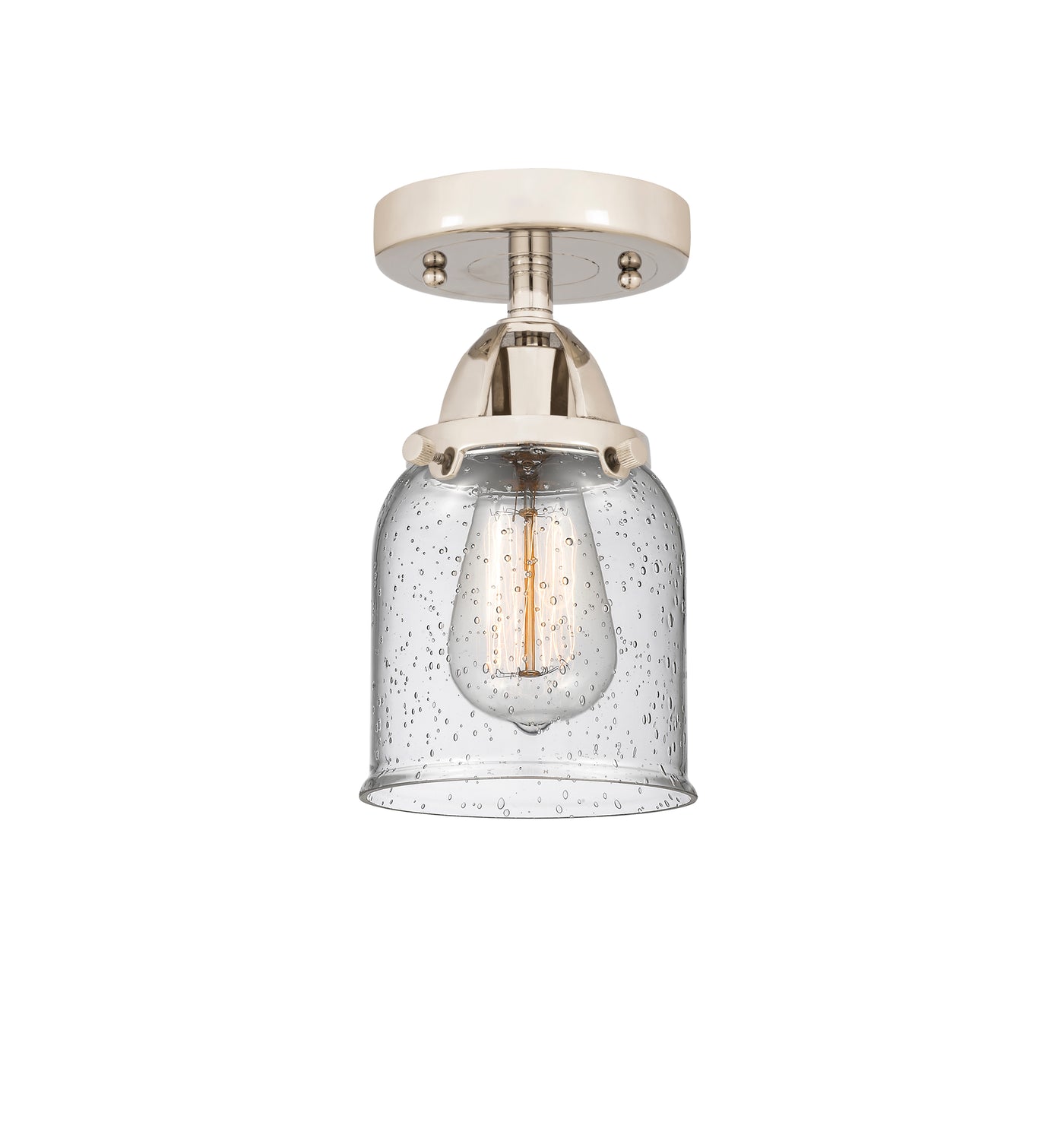 Nouveau Semi-Flush Mount Brushed Satin Nickel