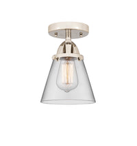 Nouveau Semi-Flush Mount Brushed Satin Nickel