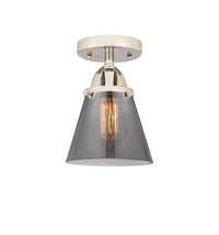 Nouveau Semi-Flush Mount Brushed Satin Nickel