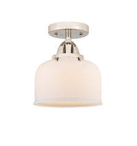 Nouveau Semi-Flush Mount Brushed Satin Nickel