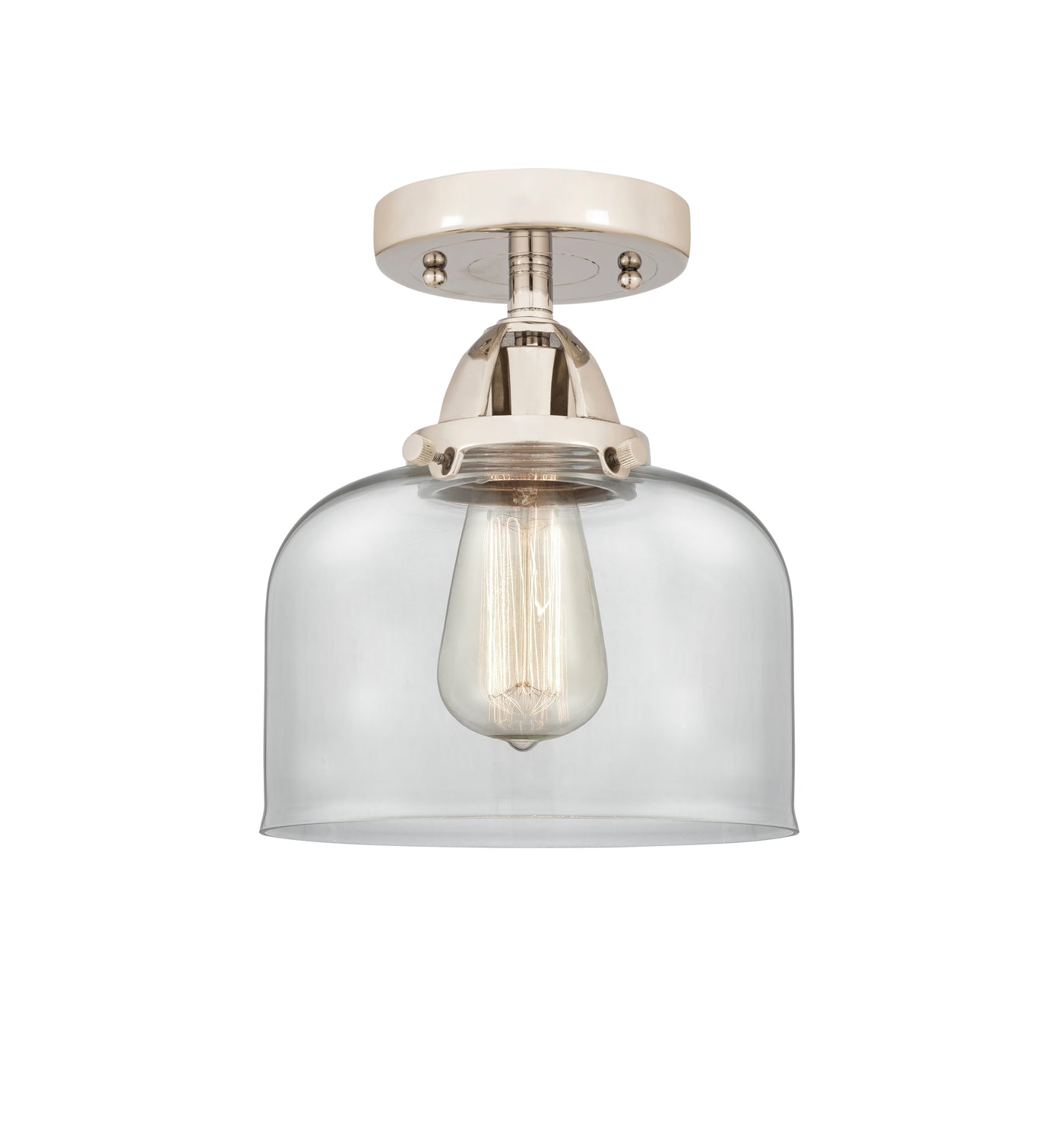 Nouveau Semi-Flush Mount Brushed Satin Nickel