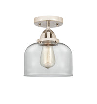 Nouveau Semi-Flush Mount Brushed Satin Nickel