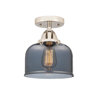 Nouveau Semi-Flush Mount Brushed Satin Nickel