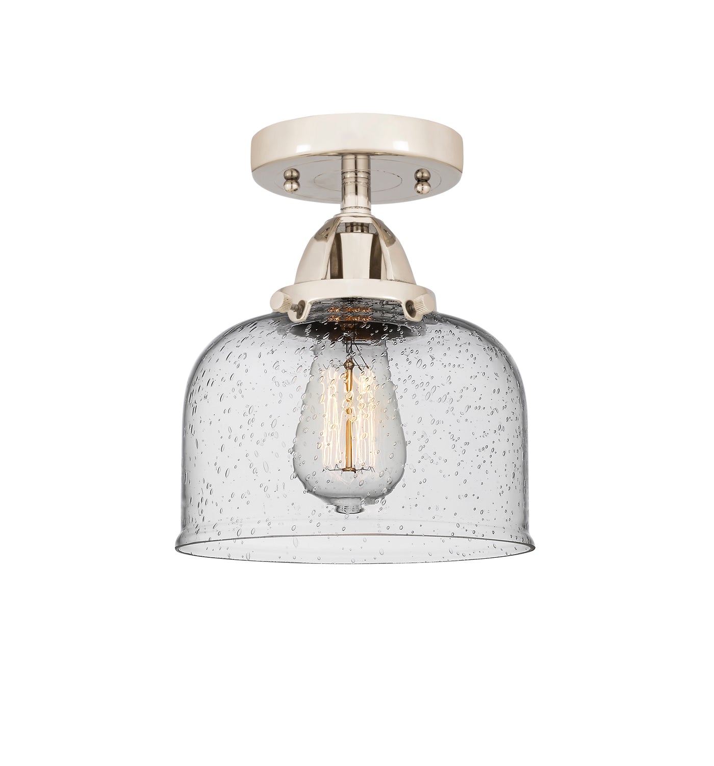 Nouveau Semi-Flush Mount Brushed Satin Nickel