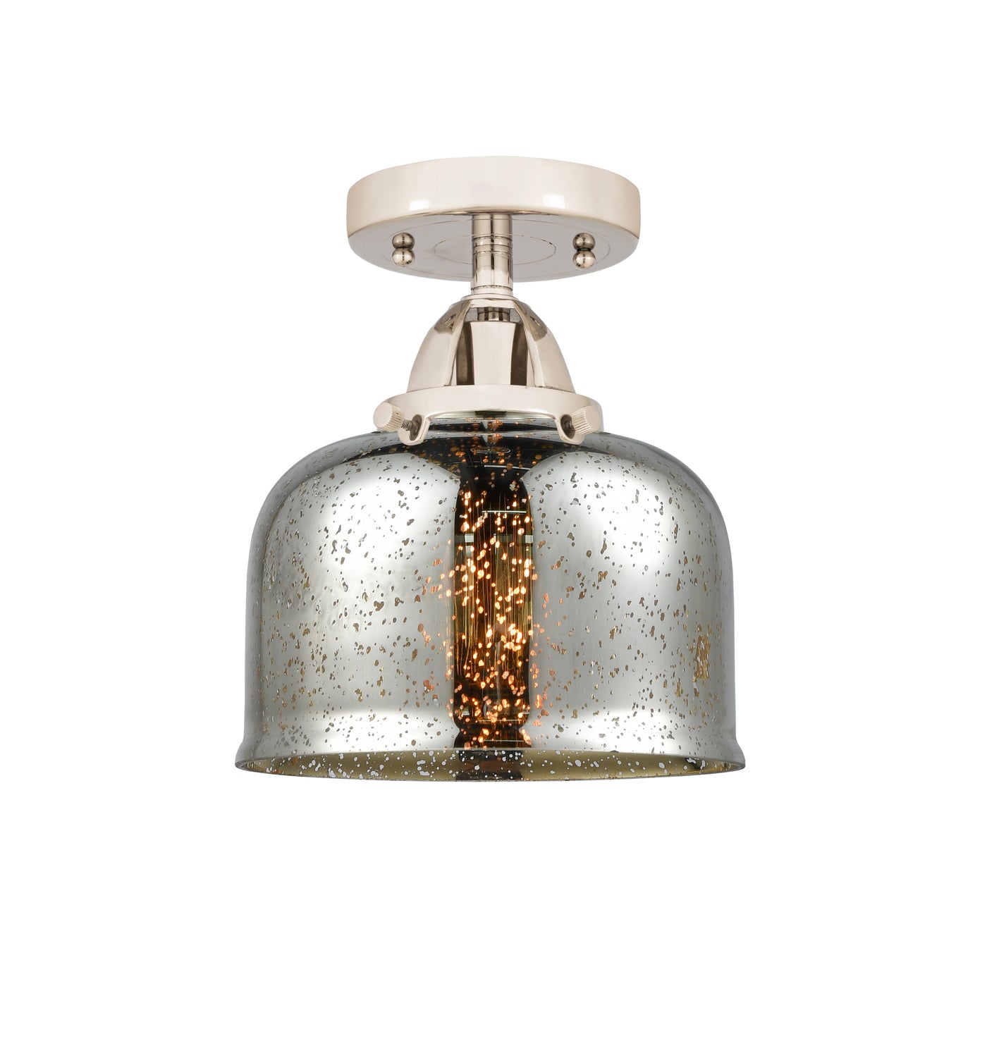 Nouveau Semi-Flush Mount Brushed Satin Nickel