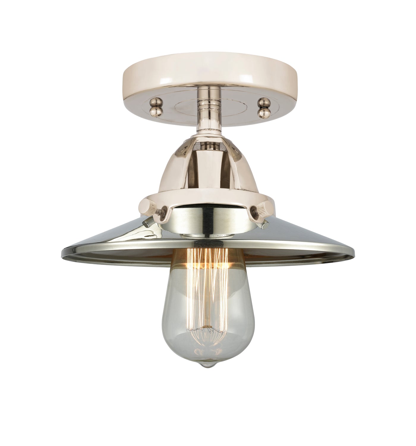 Nouveau Semi-Flush Mount 2 Cast Brass