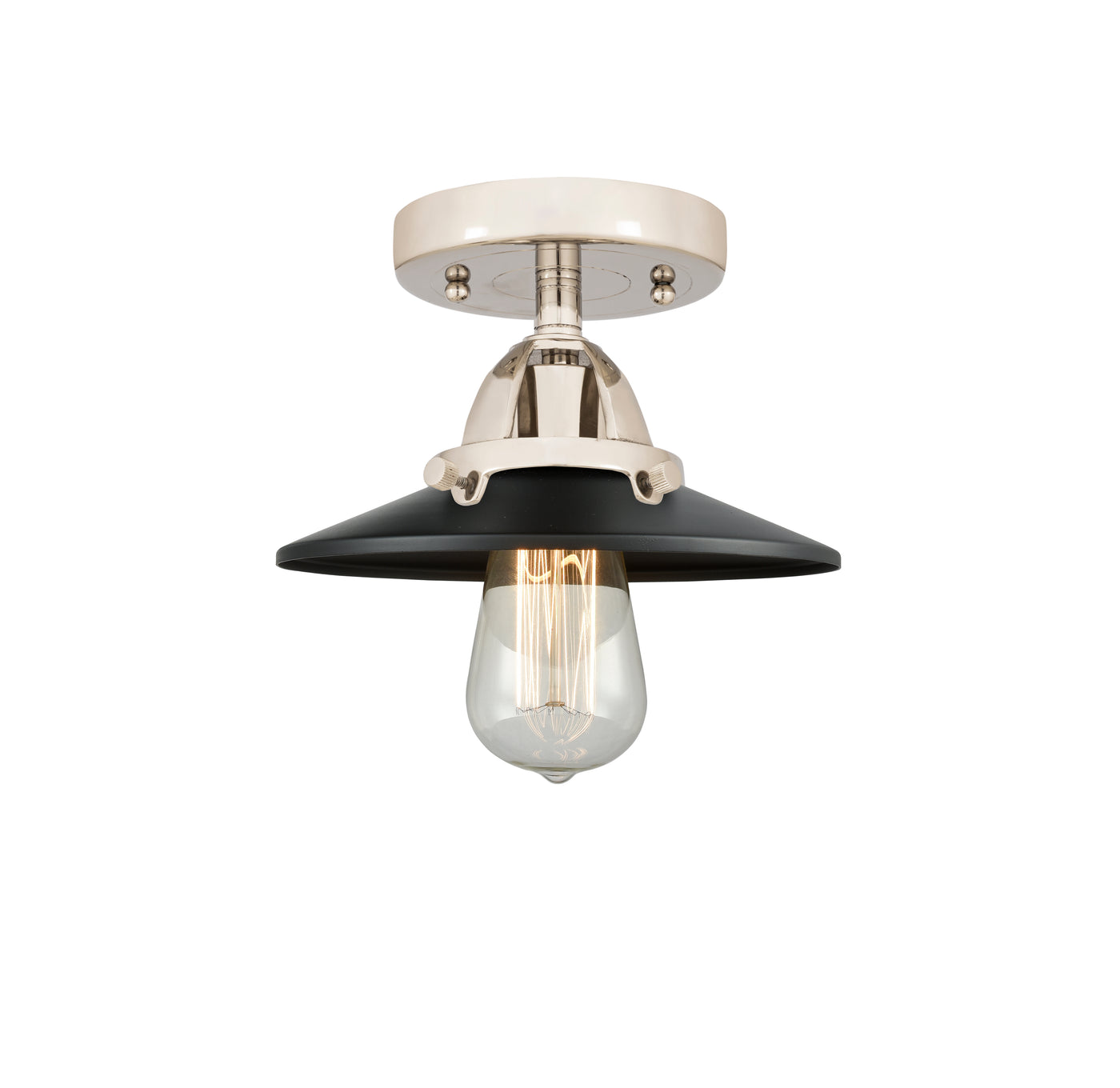 Nouveau Semi-Flush Mount Brushed Satin Nickel