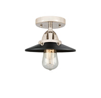 Nouveau Semi-Flush Mount Brushed Satin Nickel