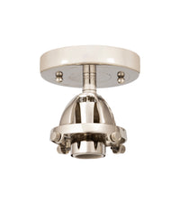 Nouveau Semi-Flush Mount Brushed Nickel Glass
