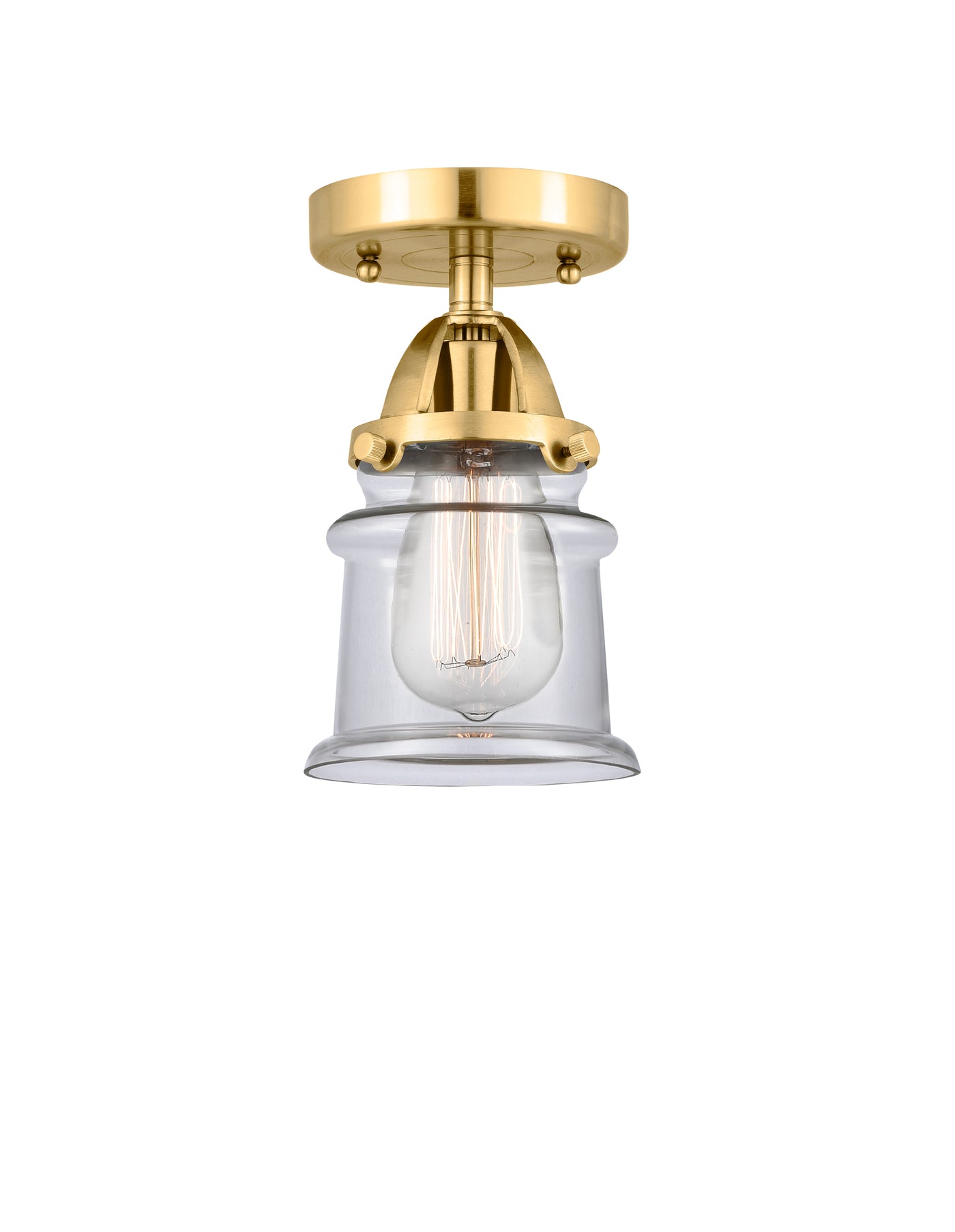 Nouveau Semi-Flush Mount Brushed Satin Nickel