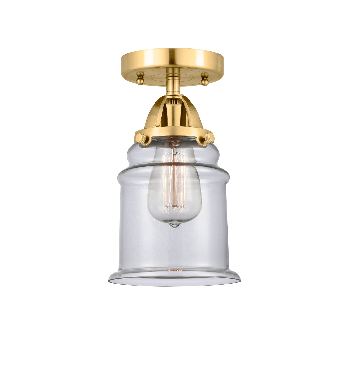Nouveau Semi-Flush Mount Brushed Satin Nickel