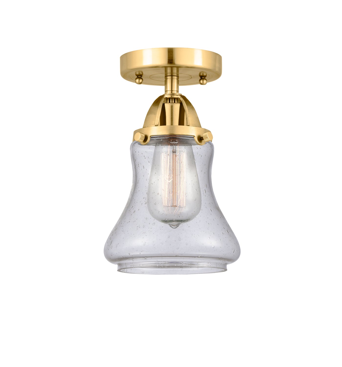 Nouveau Semi-Flush Mount Brushed Satin Nickel