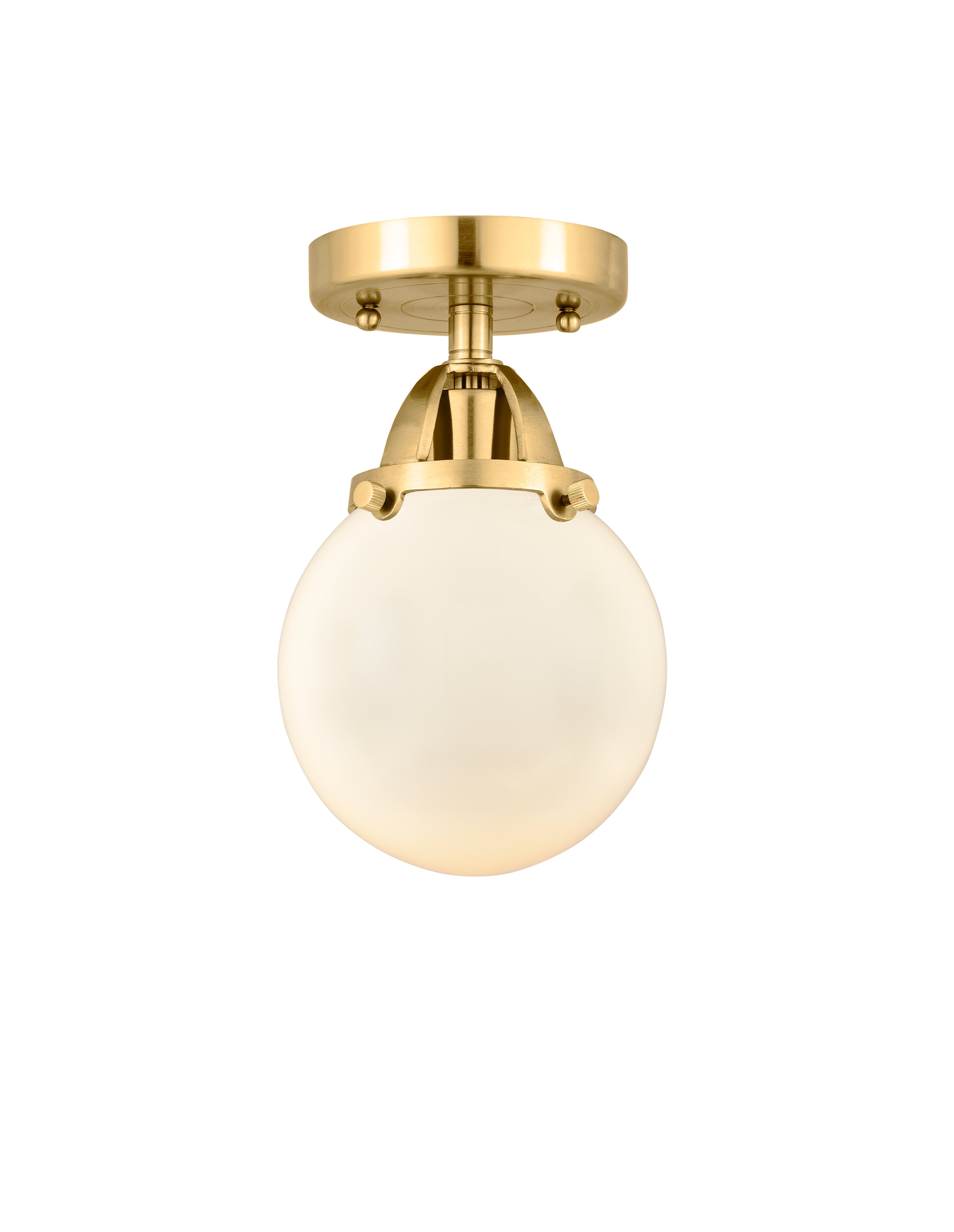 Nouveau Semi-Flush Mount Brushed Satin Nickel