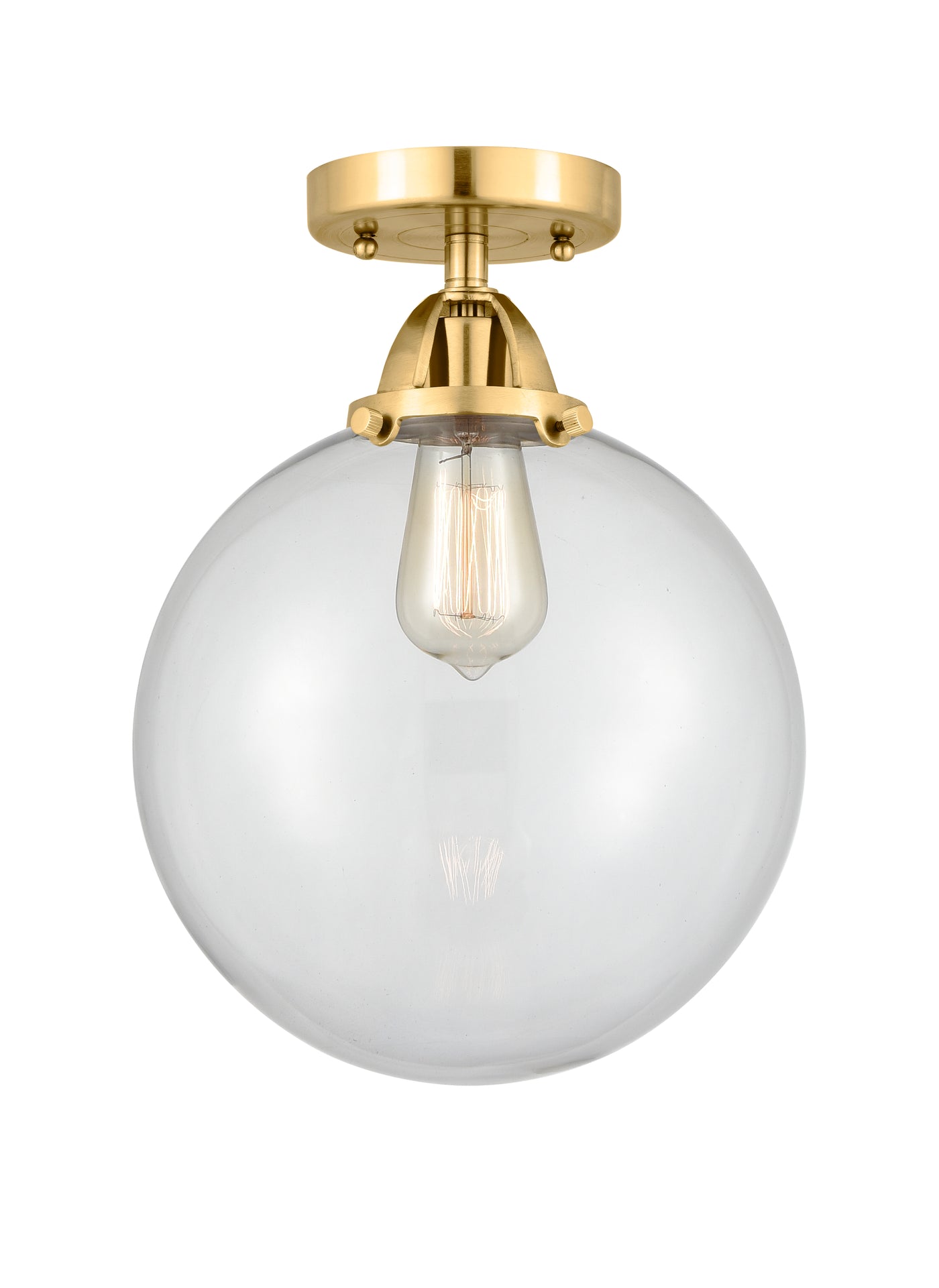 Nouveau Semi-Flush Mount Brushed Satin Nickel