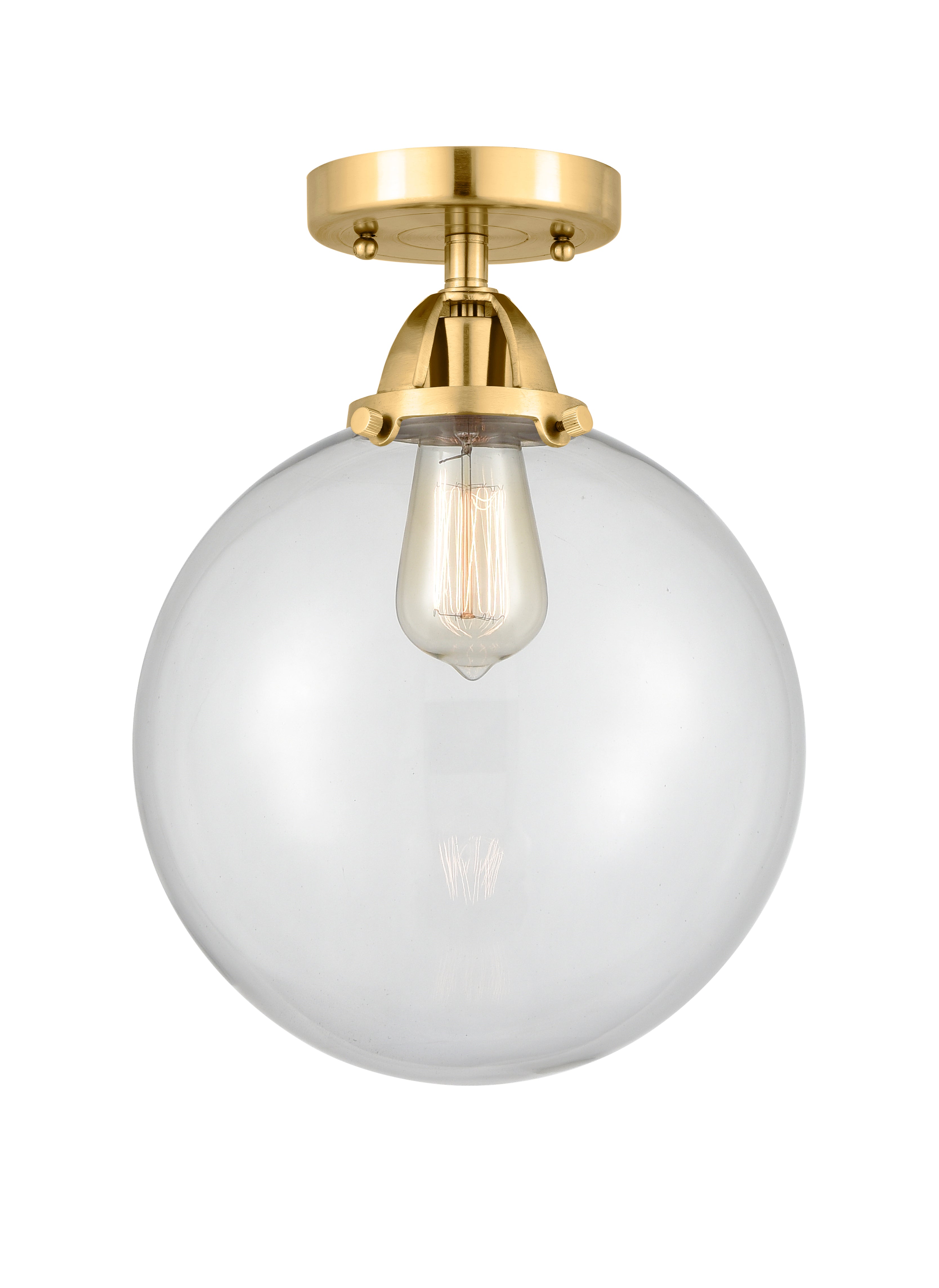 Nouveau Semi-Flush Mount Brushed Satin Nickel