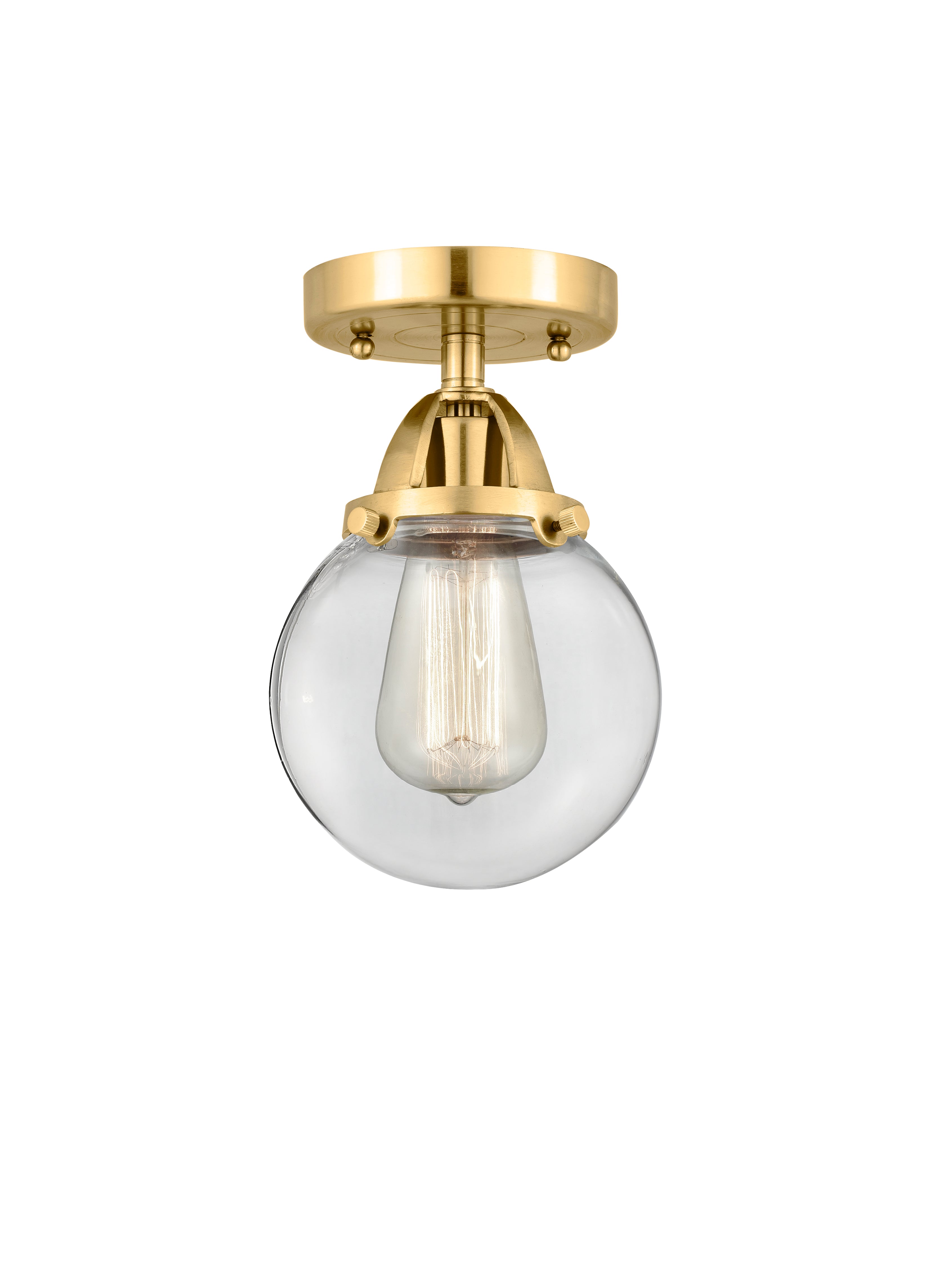Nouveau Semi-Flush Mount Brushed Satin Nickel