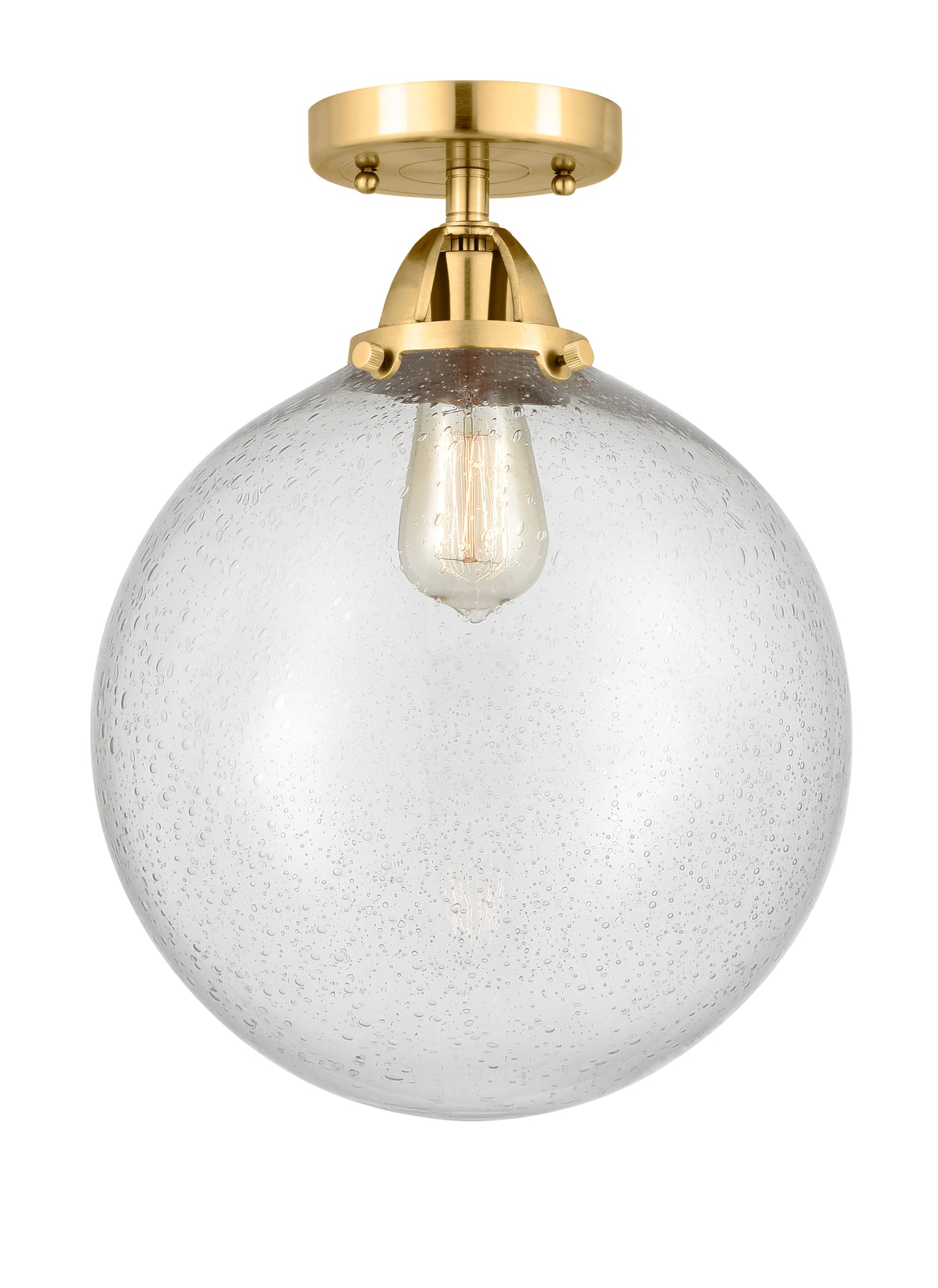 Nouveau Semi-Flush Mount Brushed Satin Nickel