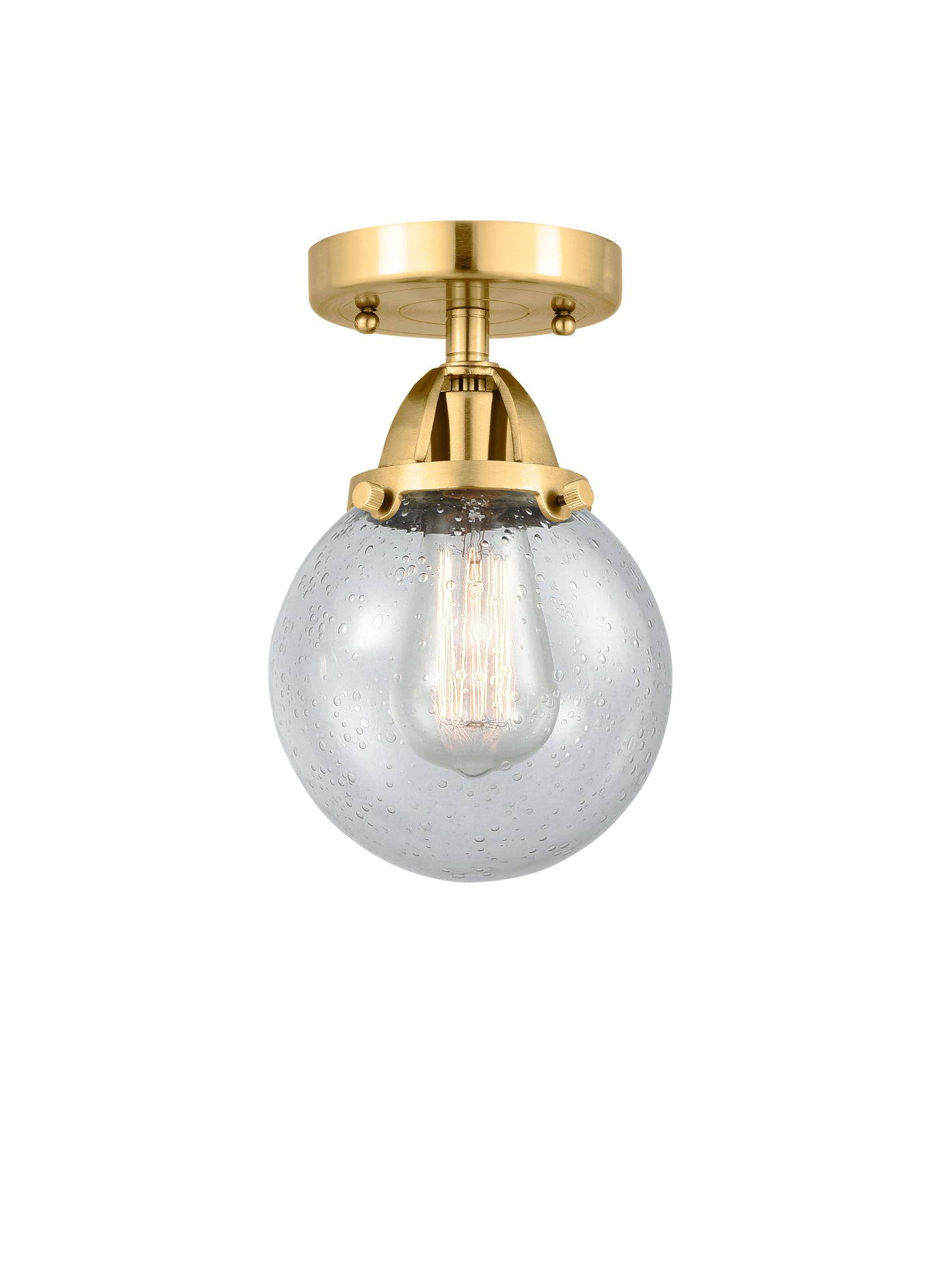 Nouveau Semi-Flush Mount Brushed Satin Nickel
