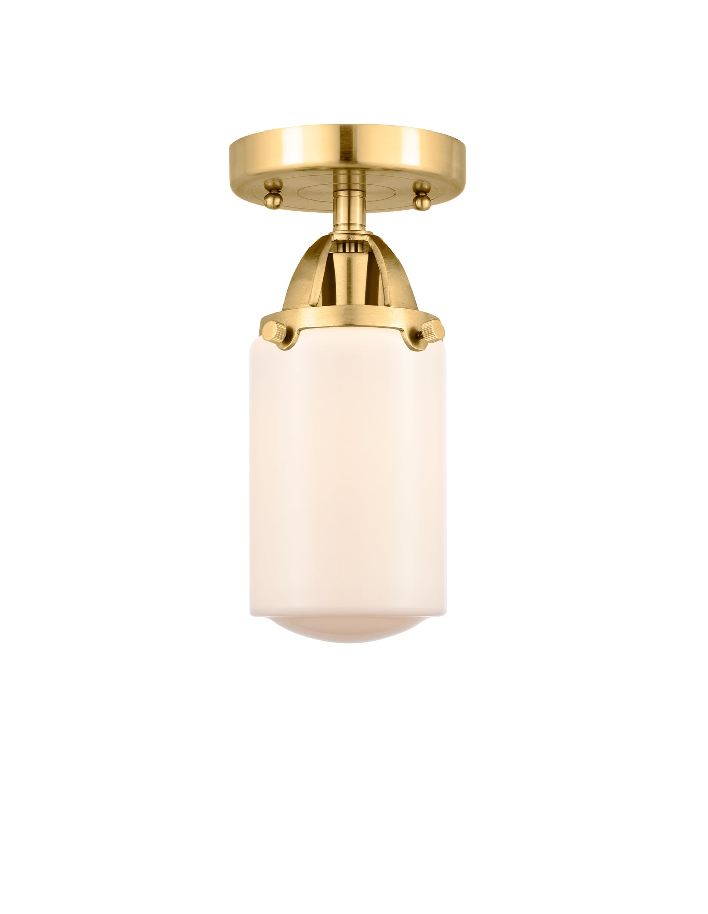 Nouveau Semi-Flush Mount Brushed Satin Nickel