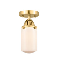 Nouveau Semi-Flush Mount Brushed Satin Nickel
