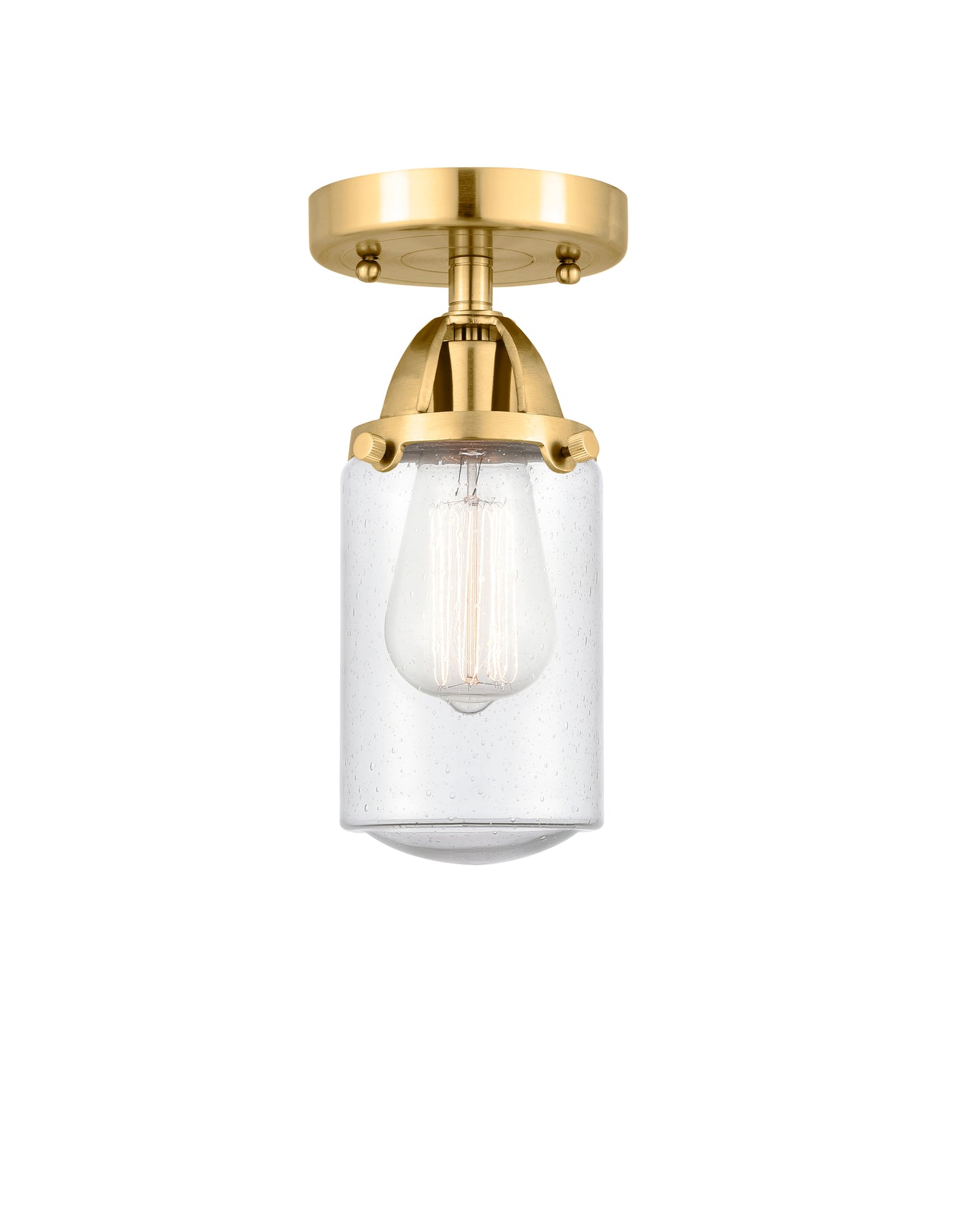 Nouveau Semi-Flush Mount Brushed Satin Nickel