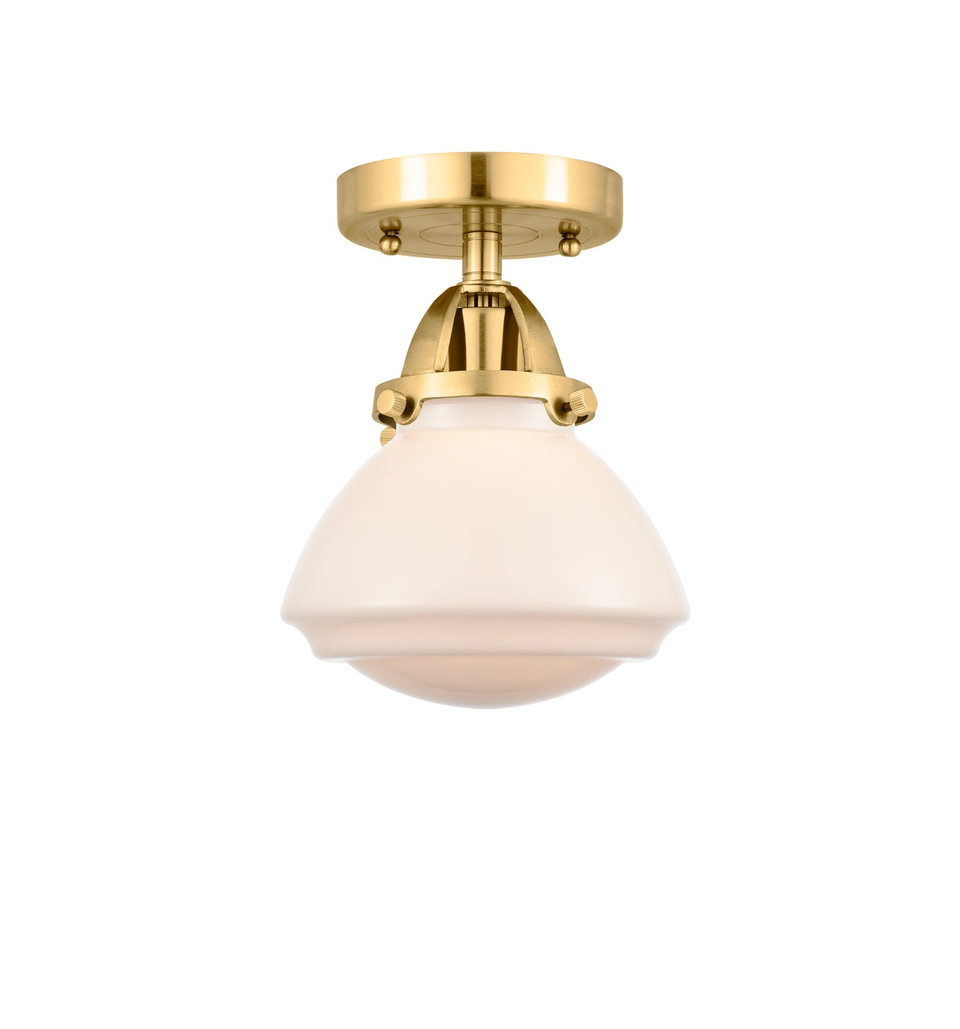 Nouveau Semi-Flush Mount Brushed Satin Nickel