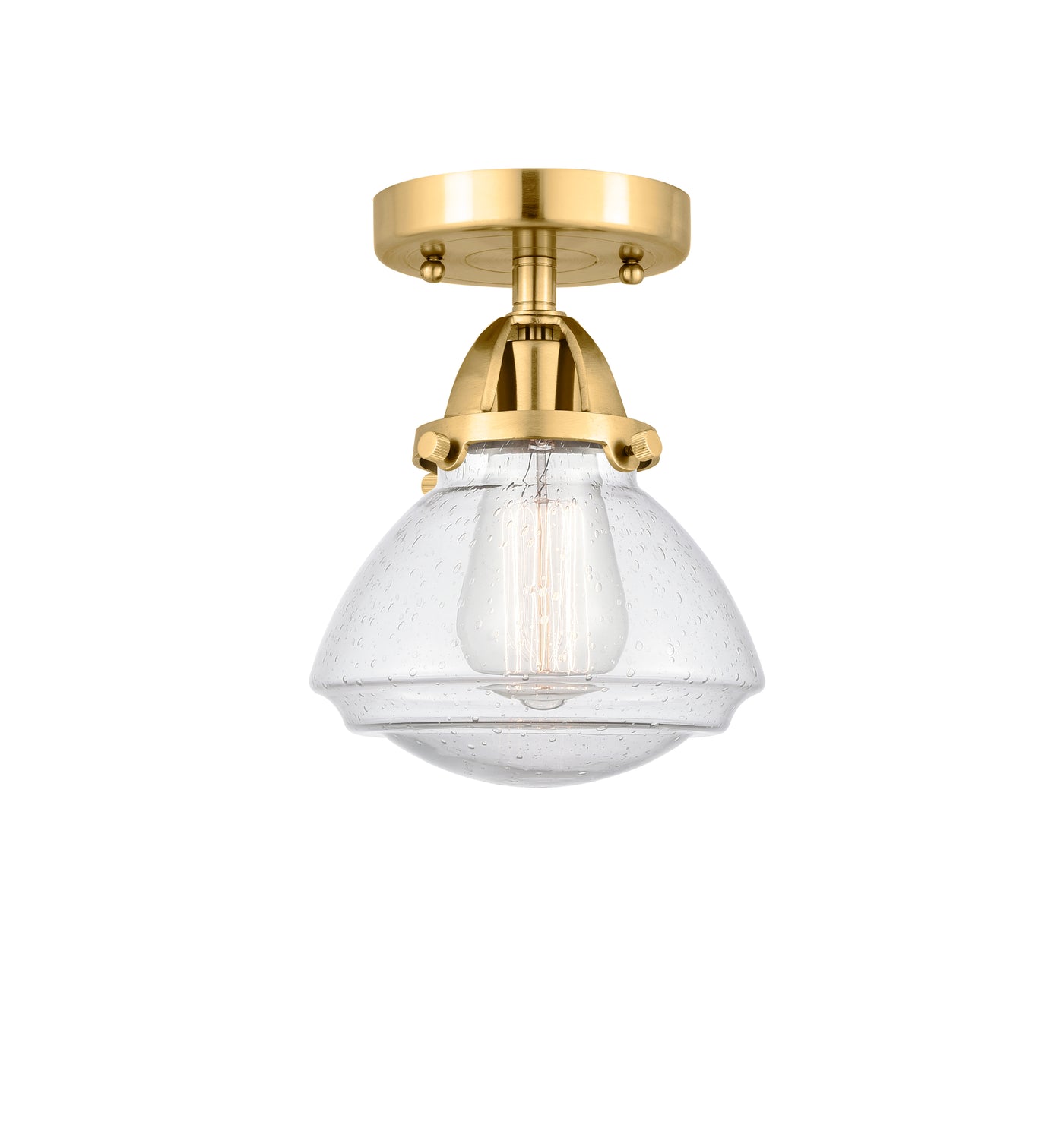 Nouveau Semi-Flush Mount Brushed Satin Nickel