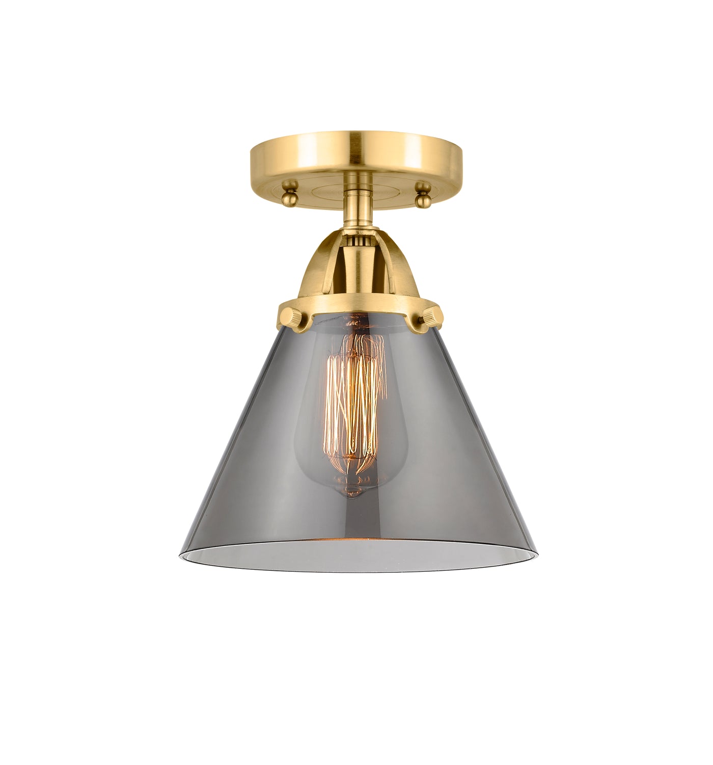 Nouveau Semi-Flush Brushed Satin Nickel