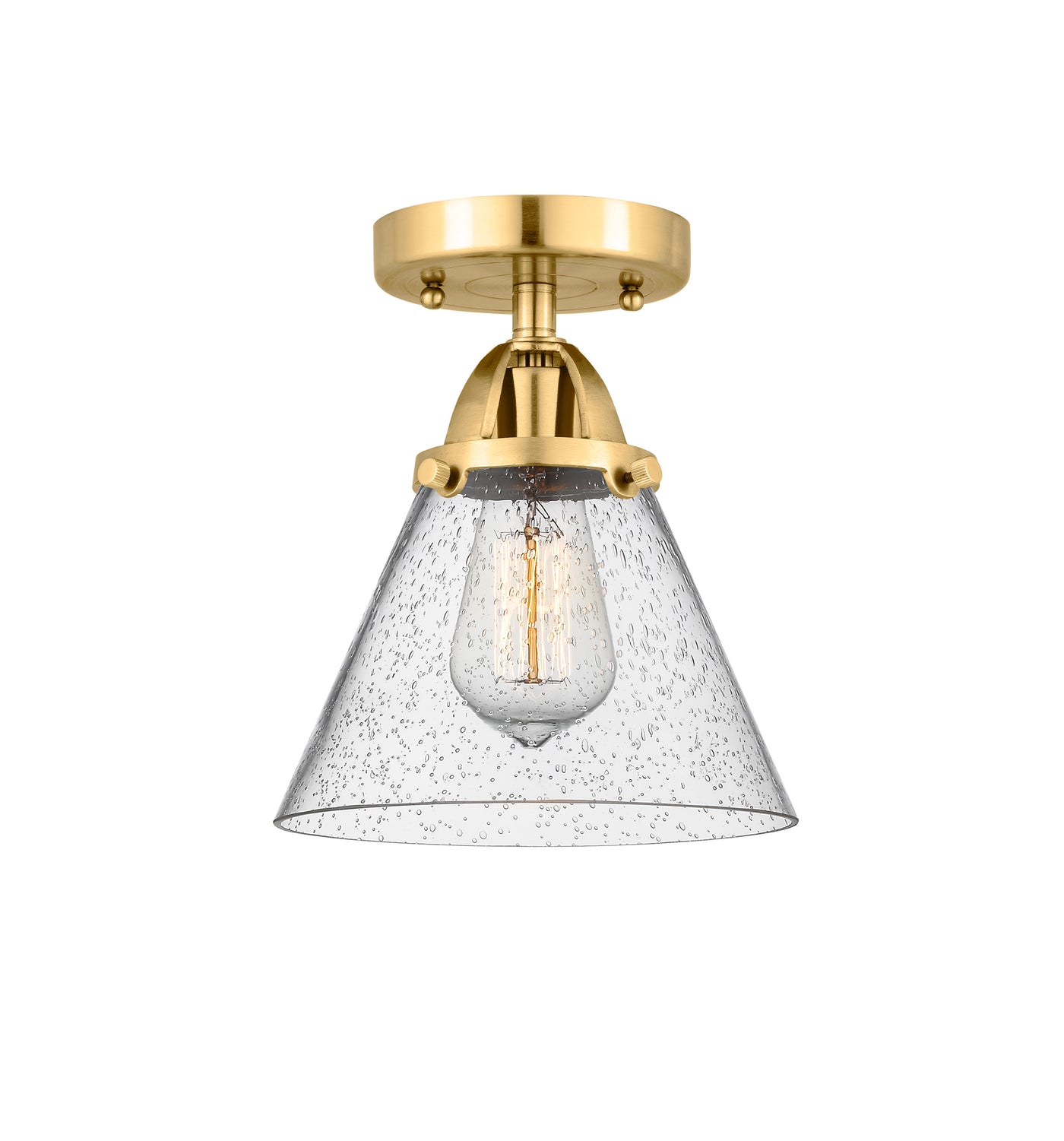 Nouveau Semi-Flush Brushed Satin Nickel