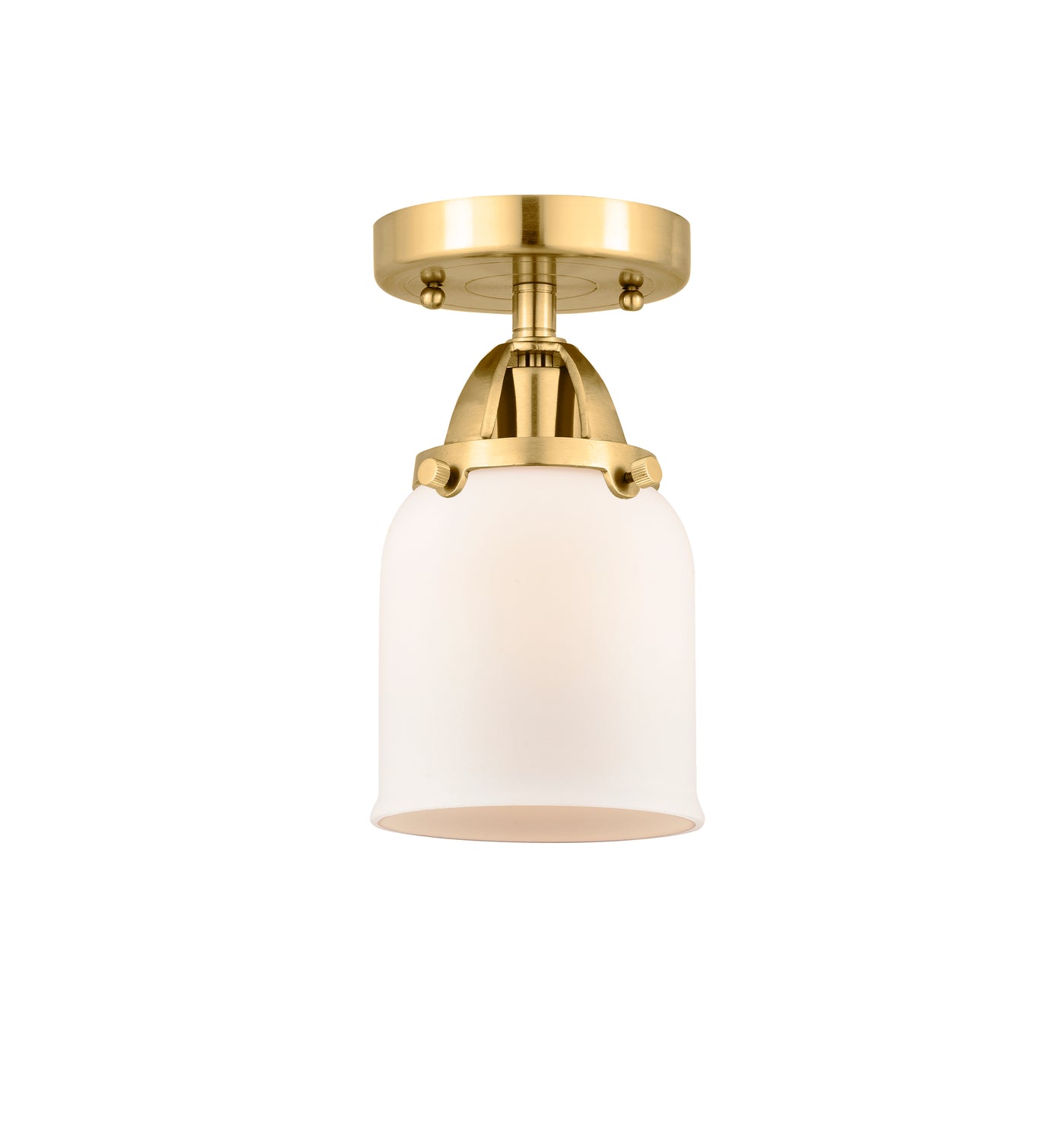 Nouveau Semi-Flush Mount Brushed Satin Nickel