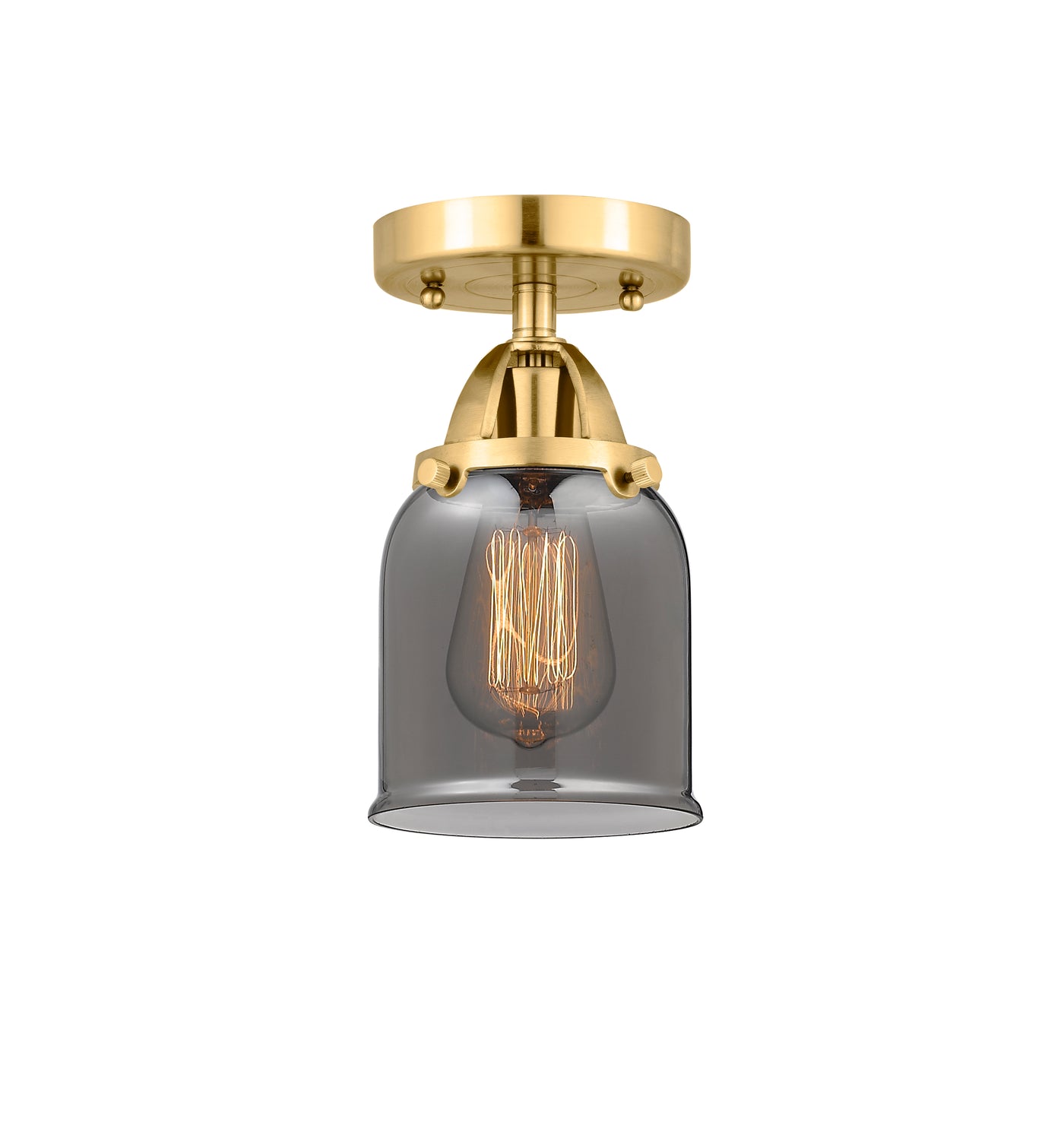 Nouveau Semi-Flush Mount Brushed Satin Nickel