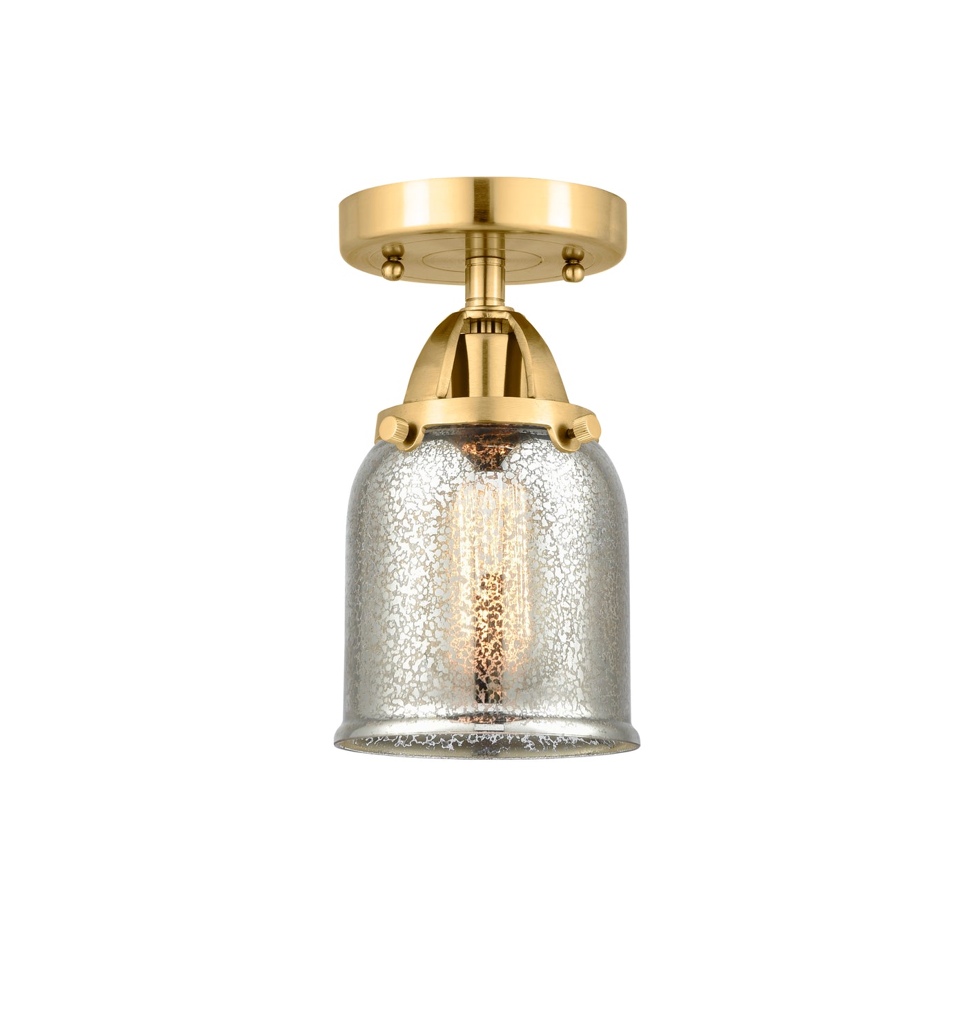 Nouveau Semi-Flush Mount Brushed Satin Nickel