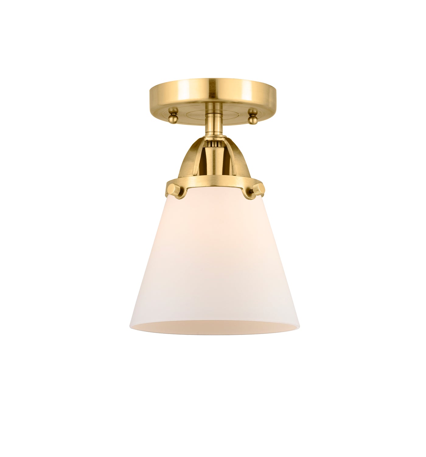 Nouveau Semi-Flush Mount Brushed Satin Nickel