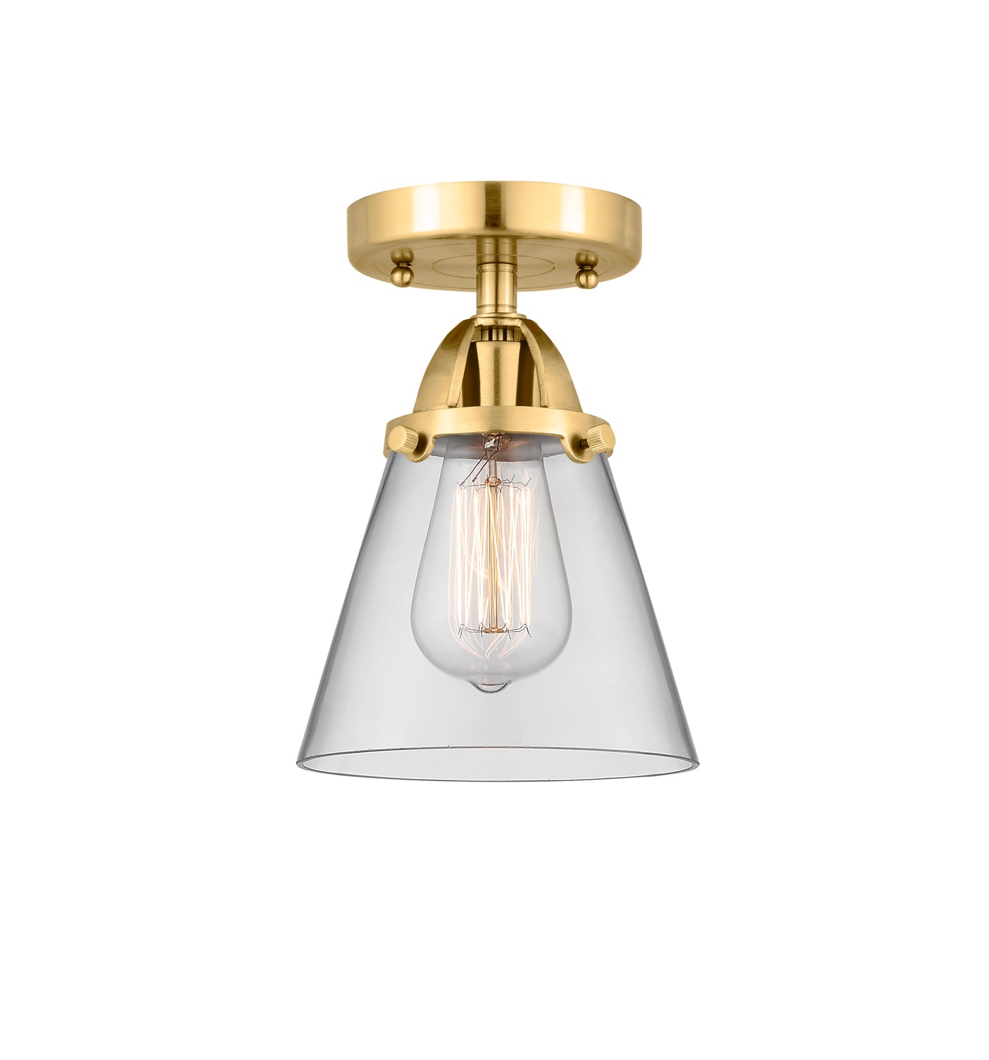 Nouveau Semi-Flush Mount Brushed Satin Nickel