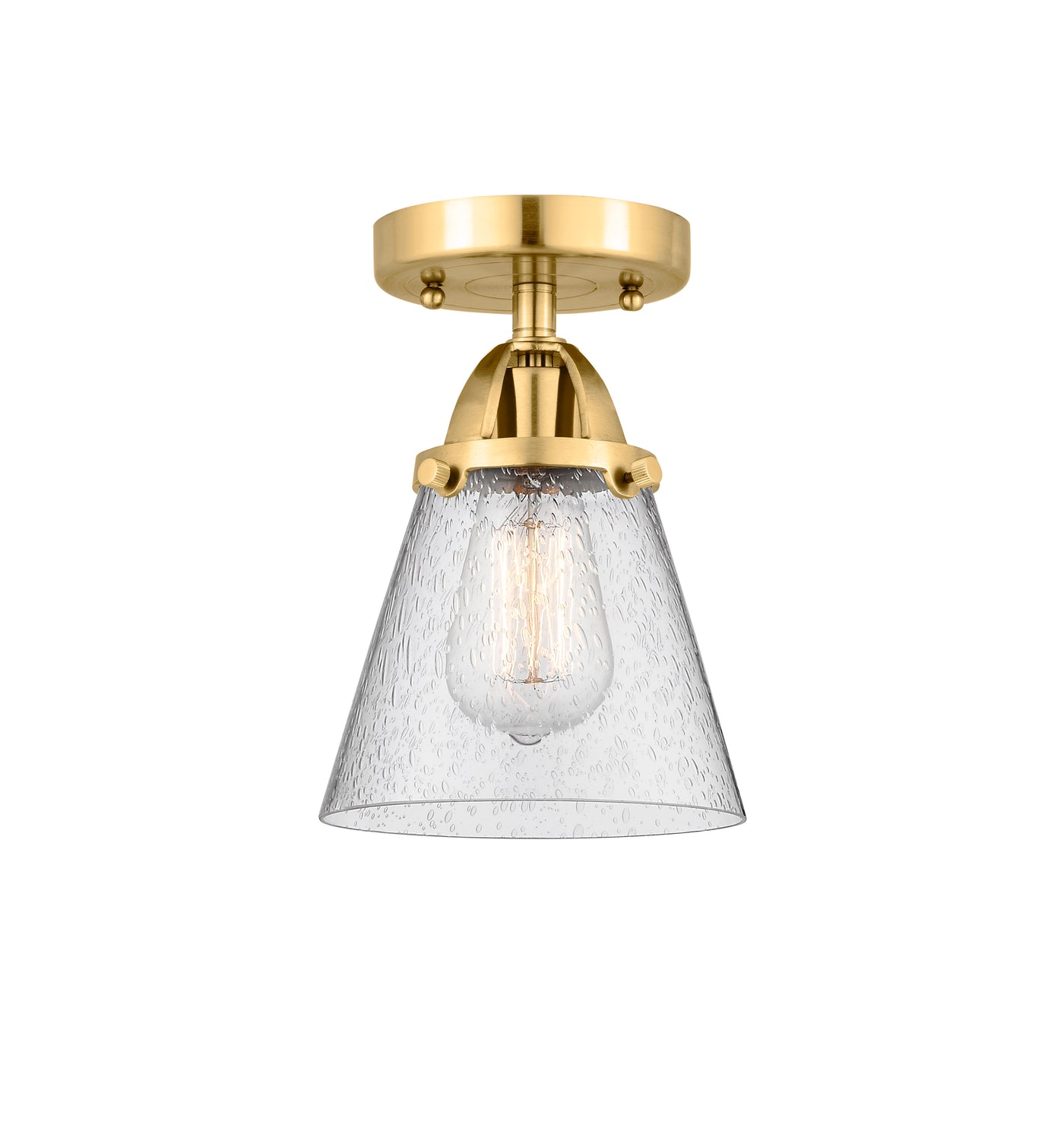 Nouveau Semi-Flush Mount Brushed Satin Nickel