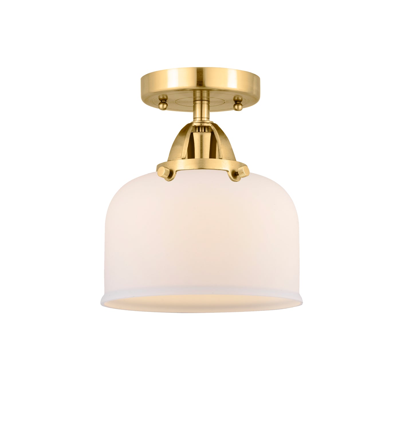 Nouveau Semi-Flush Mount Brushed Satin Nickel