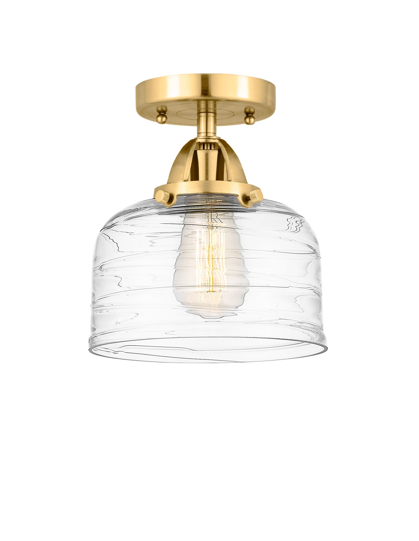 Nouveau Semi-Flush Mount Cast Brass